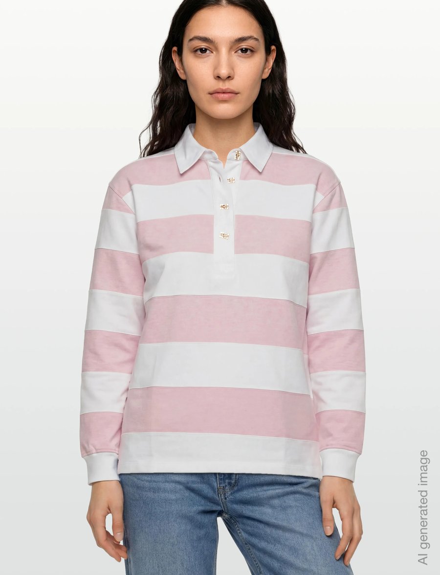 Ganni - Polo Mauve Chalk - pikéer - mauve chalk - 3