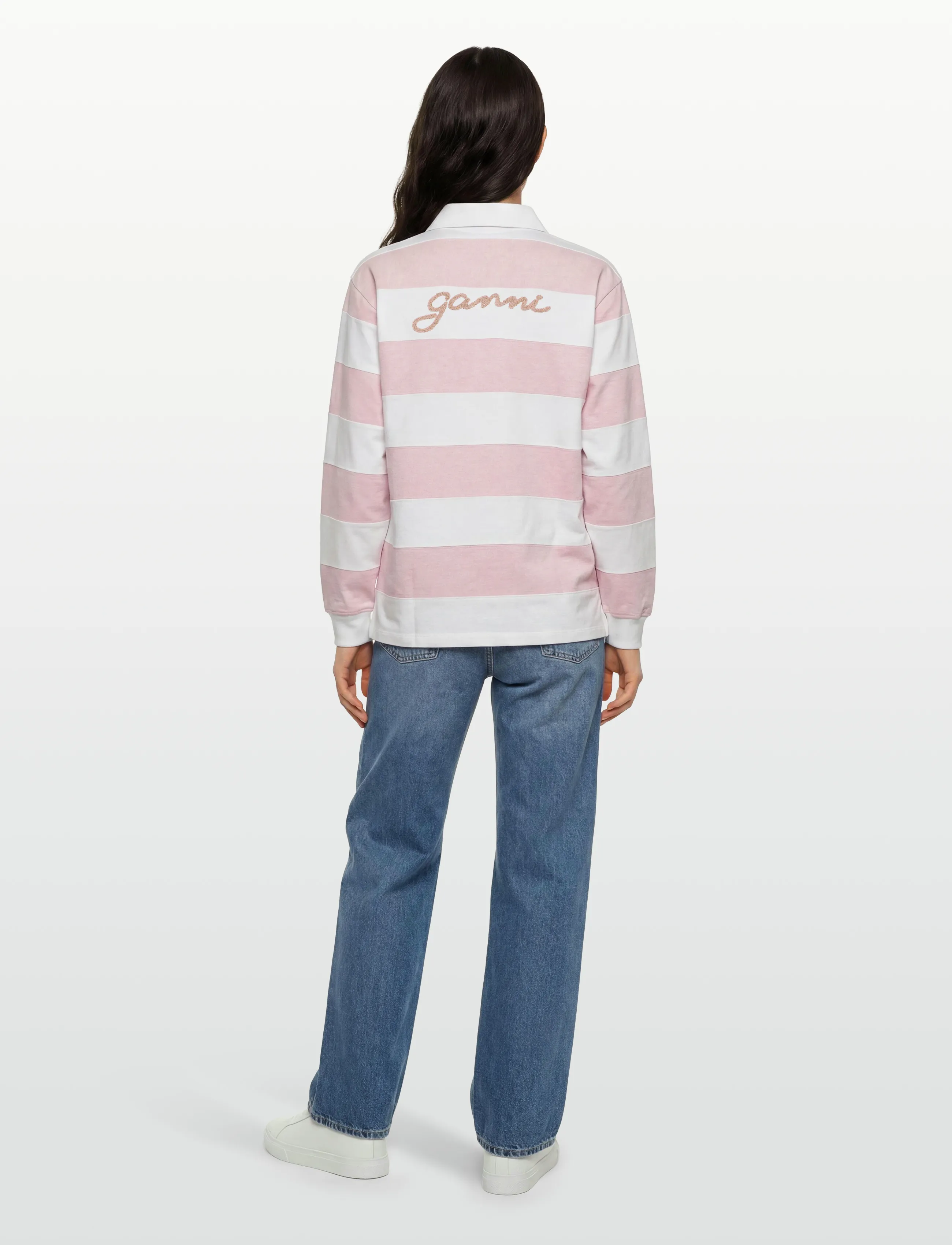 Ganni - Polo Mauve Chalk - poloer - mauve chalk - 4