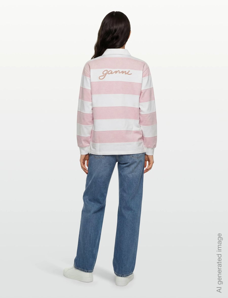 Ganni - Polo Mauve Chalk - pikéer - mauve chalk - 4
