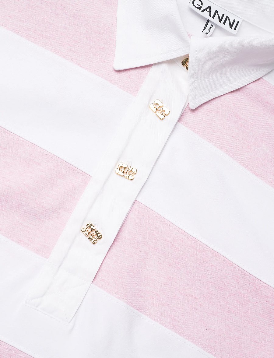 Ganni - Polo Mauve Chalk - pikéer - mauve chalk - 5