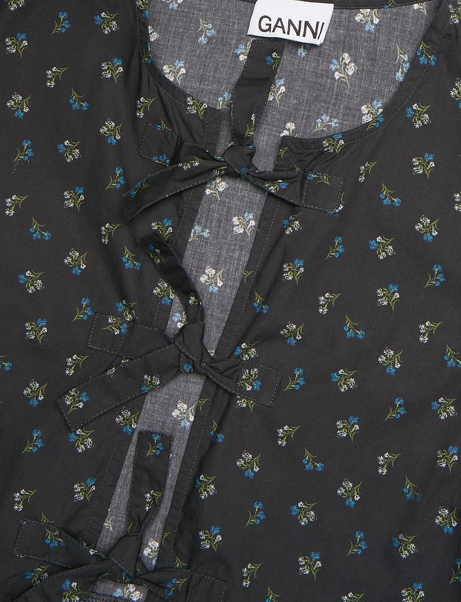 Ganni - Blouse Phantom - kurzärmelige blusen - phantom - 2