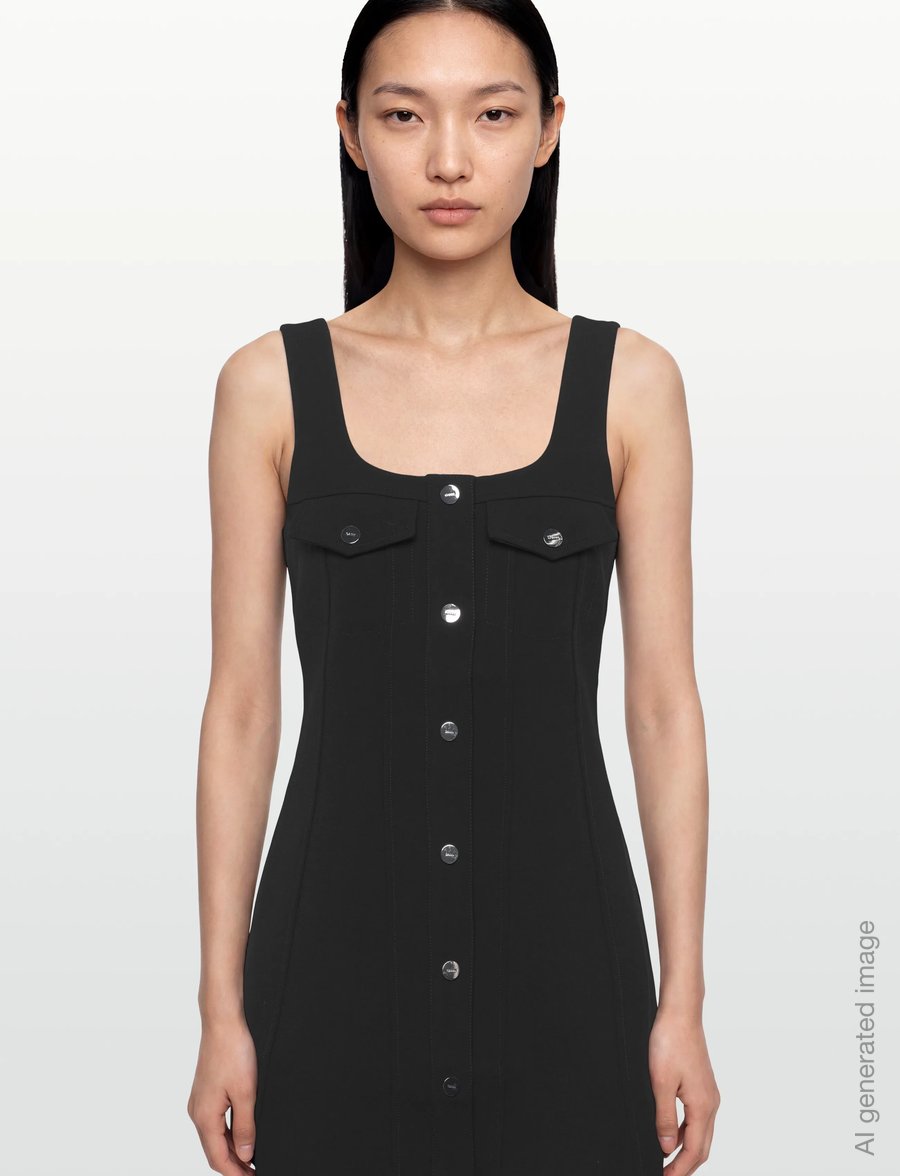 Ganni - Dress Black - sommerkleider - black - 4
