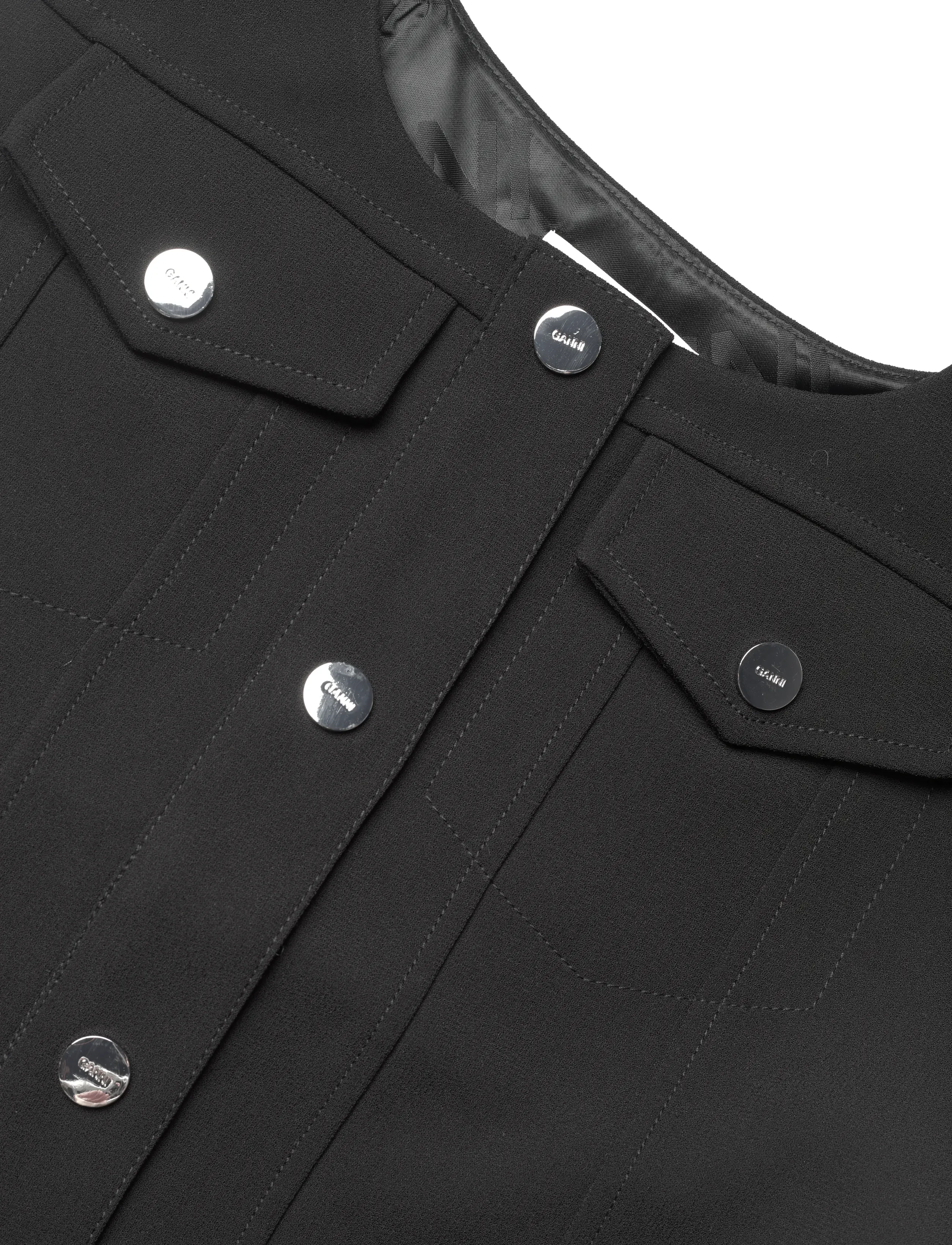 Ganni - Dress Black - sommerkleider - black - 2