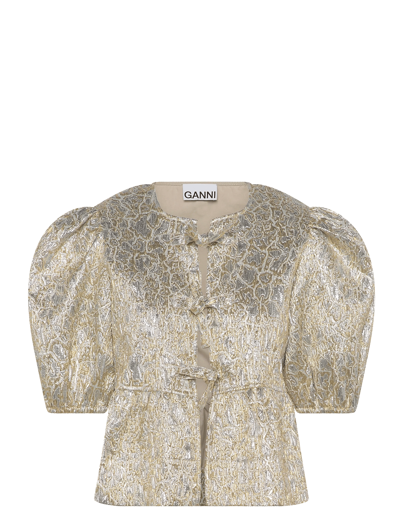 Ganni | Blouse Gold Silver | 42