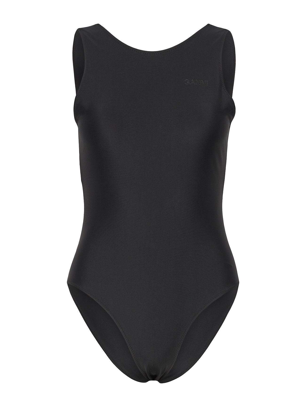GANNI | Recycled Core Solid Sporty Swimsuit | 40