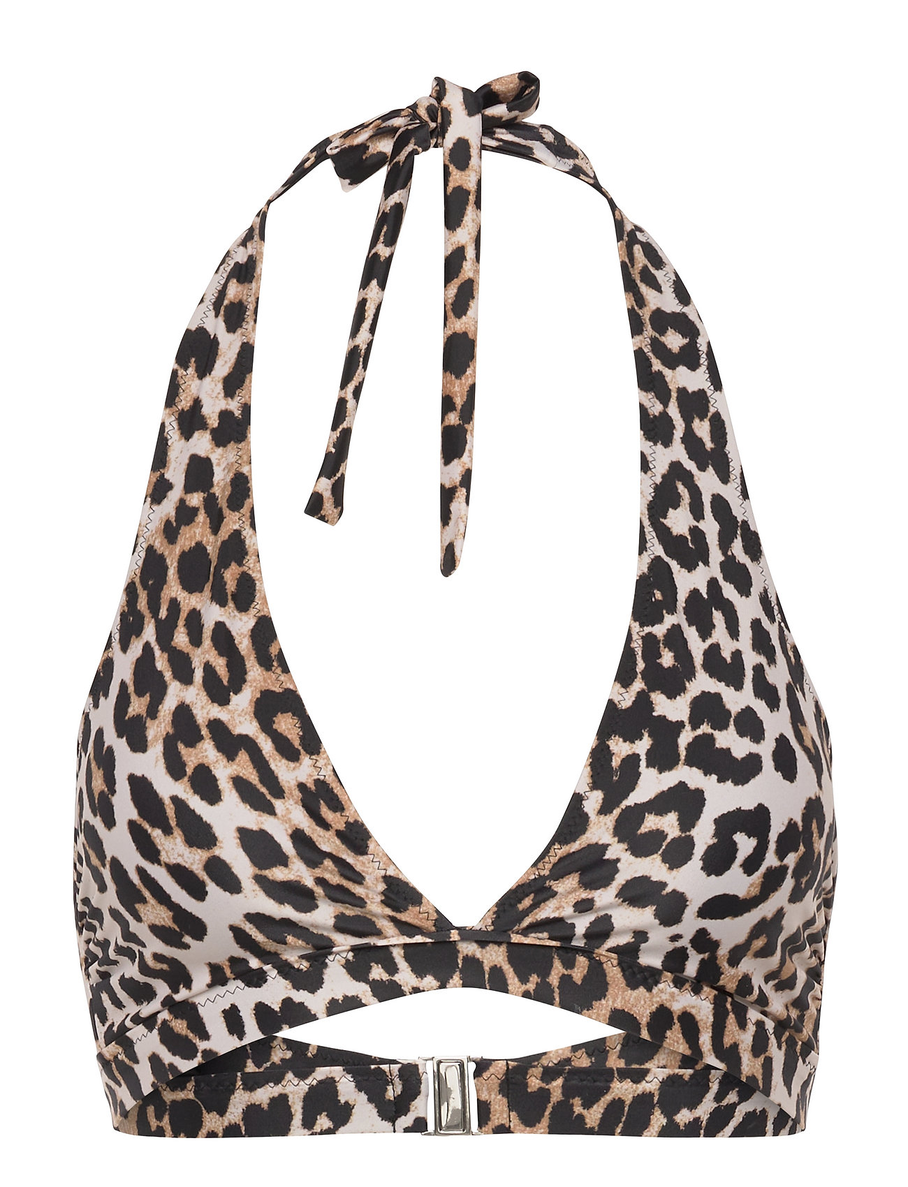 GANNI | Recycled Core Printed Halterneck Bikini Top | 42