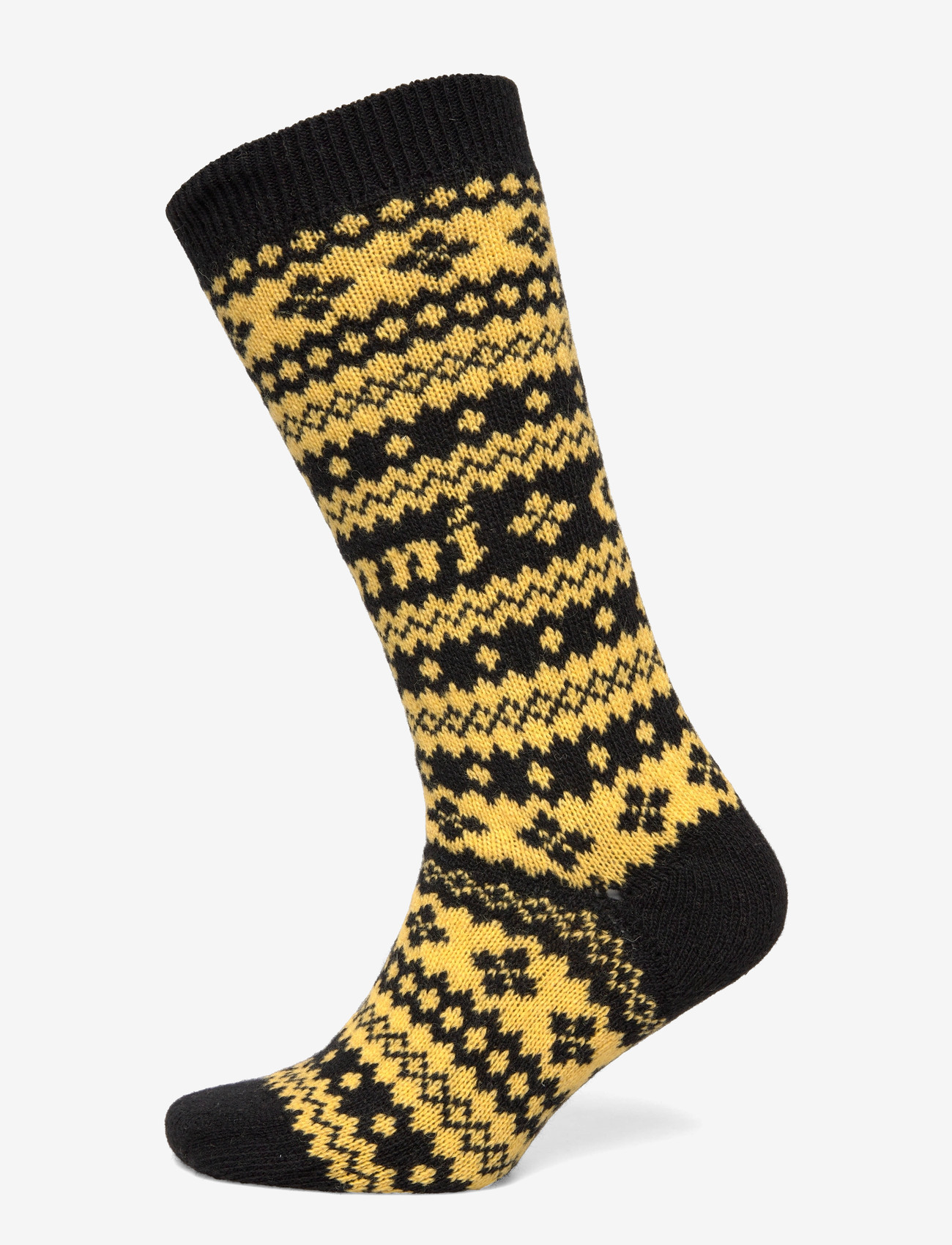GANNI - Wool Jacquard Socks - chaussettes - black - 0