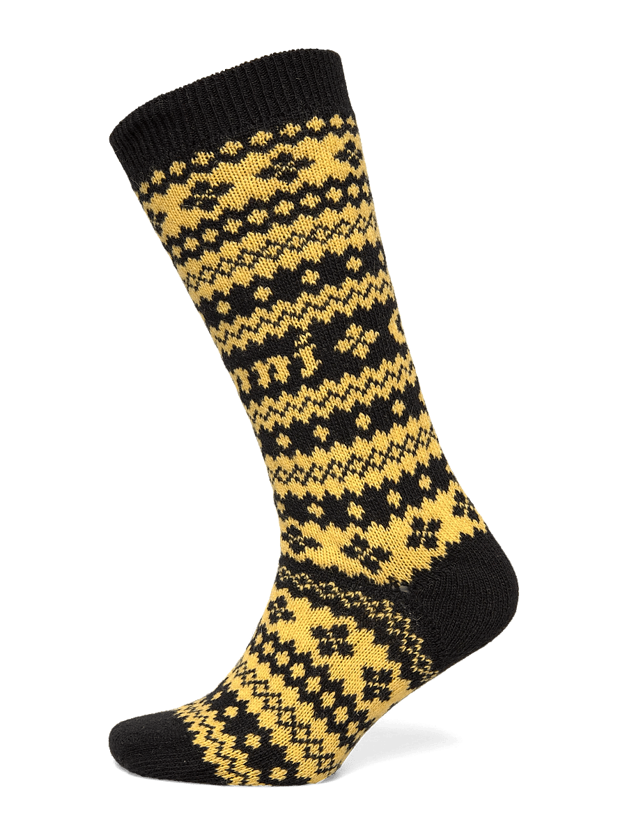 GANNI - Wool Jacquard Socks - regular socks - black - 0