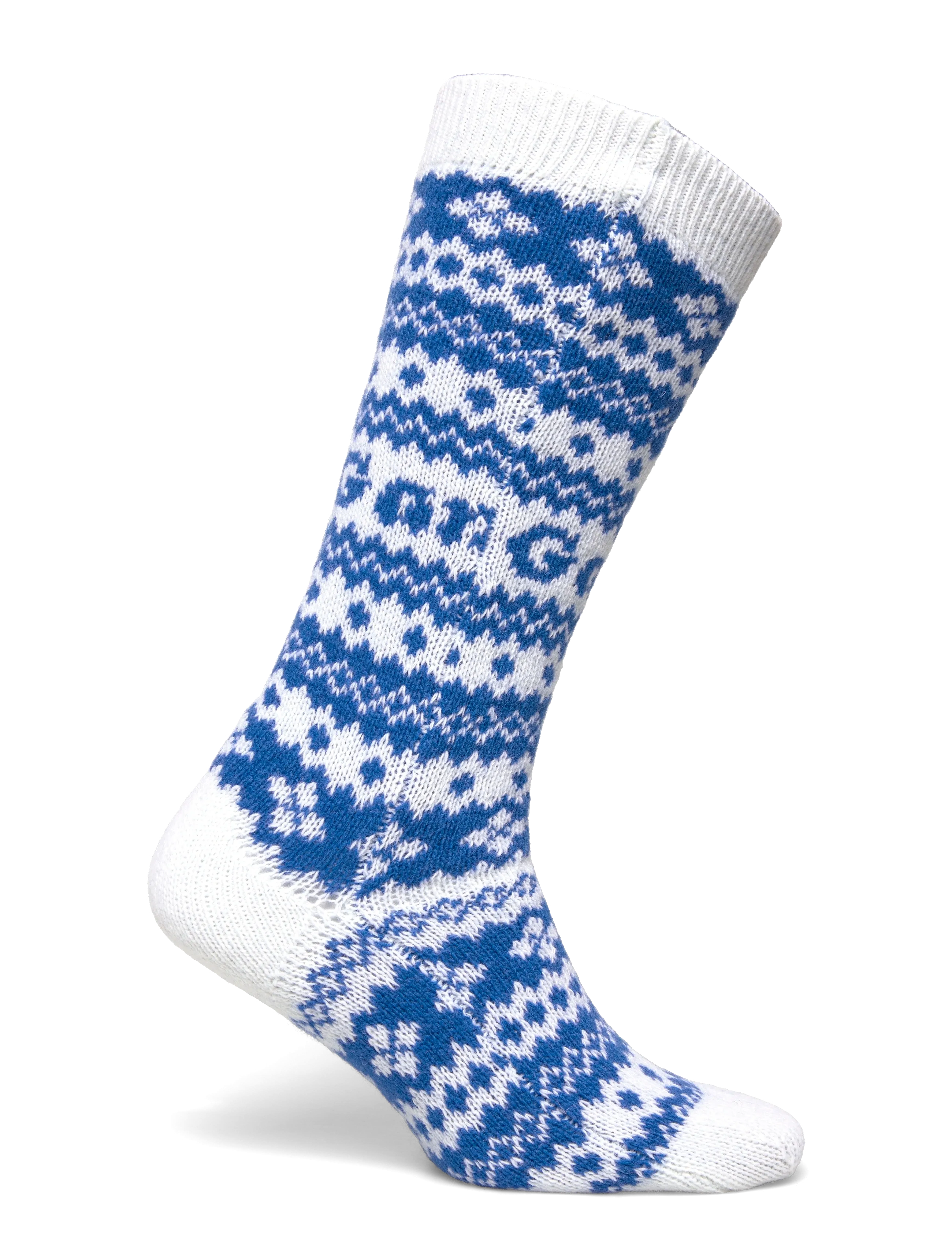 GANNI - Wool Jacquard Socks - crew sokken - egret - 1