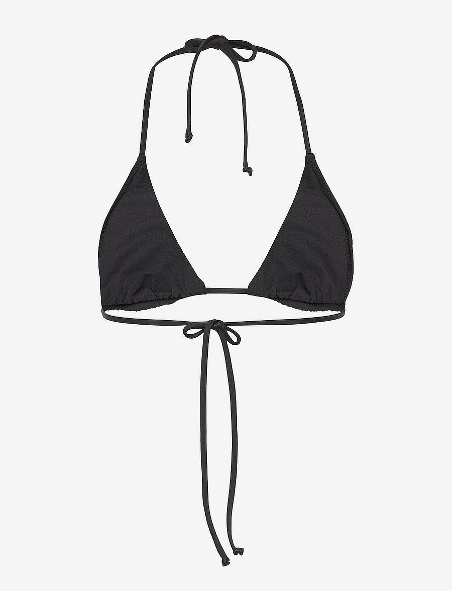 GANNI - Recycled Core Solid String Bikini Top - dreieck-bikini-oberteile - black - 1