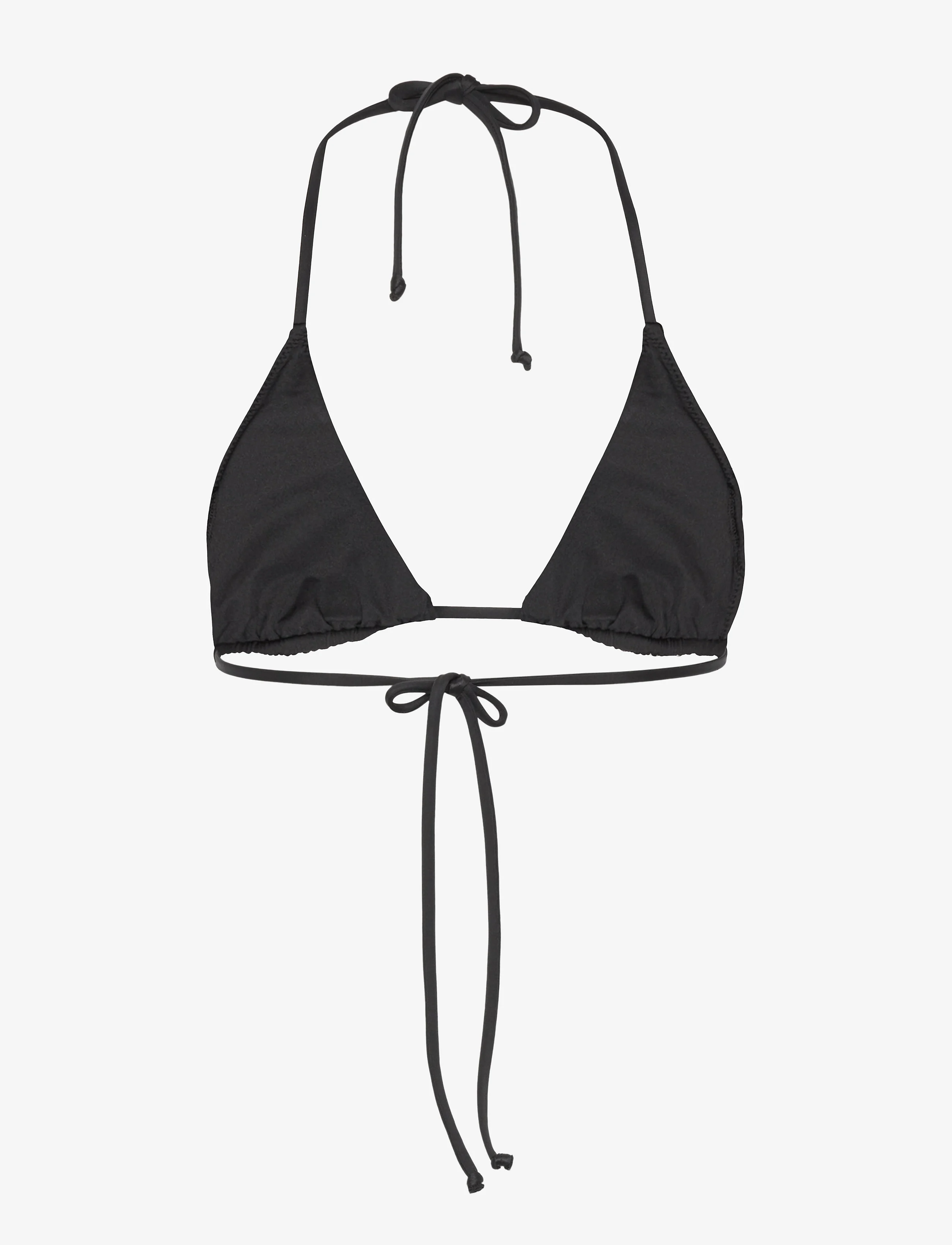 GANNI - Recycled Core Solid String Bikini Top - dreieck-bikini-oberteile - black - 1