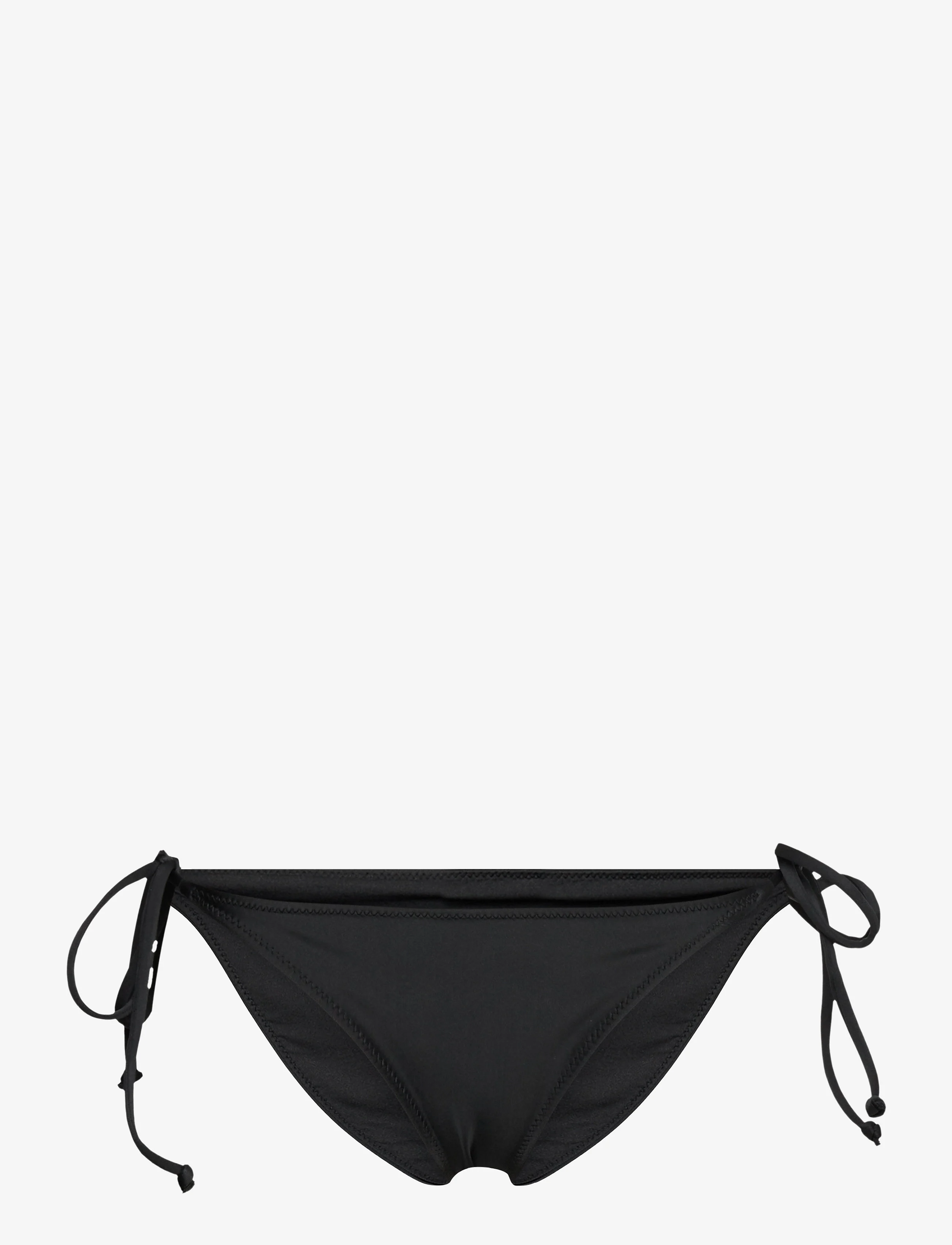 GANNI Recycled Core Solid String Bikini Briefs - Bikini ar sānu aukliņām - BLACK / black
