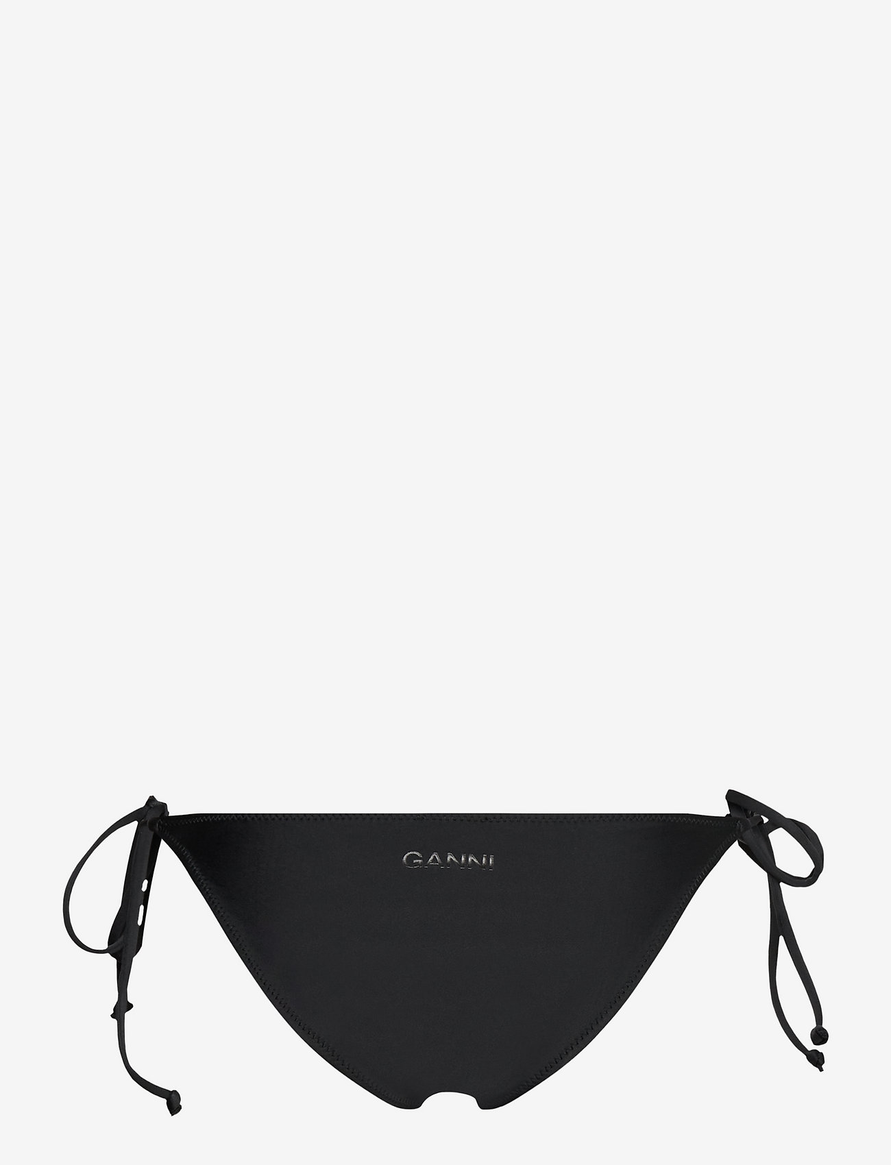 GANNI - Recycled Core Solid String Bikini Briefs - küljele seotavad bikiinid - black - 1