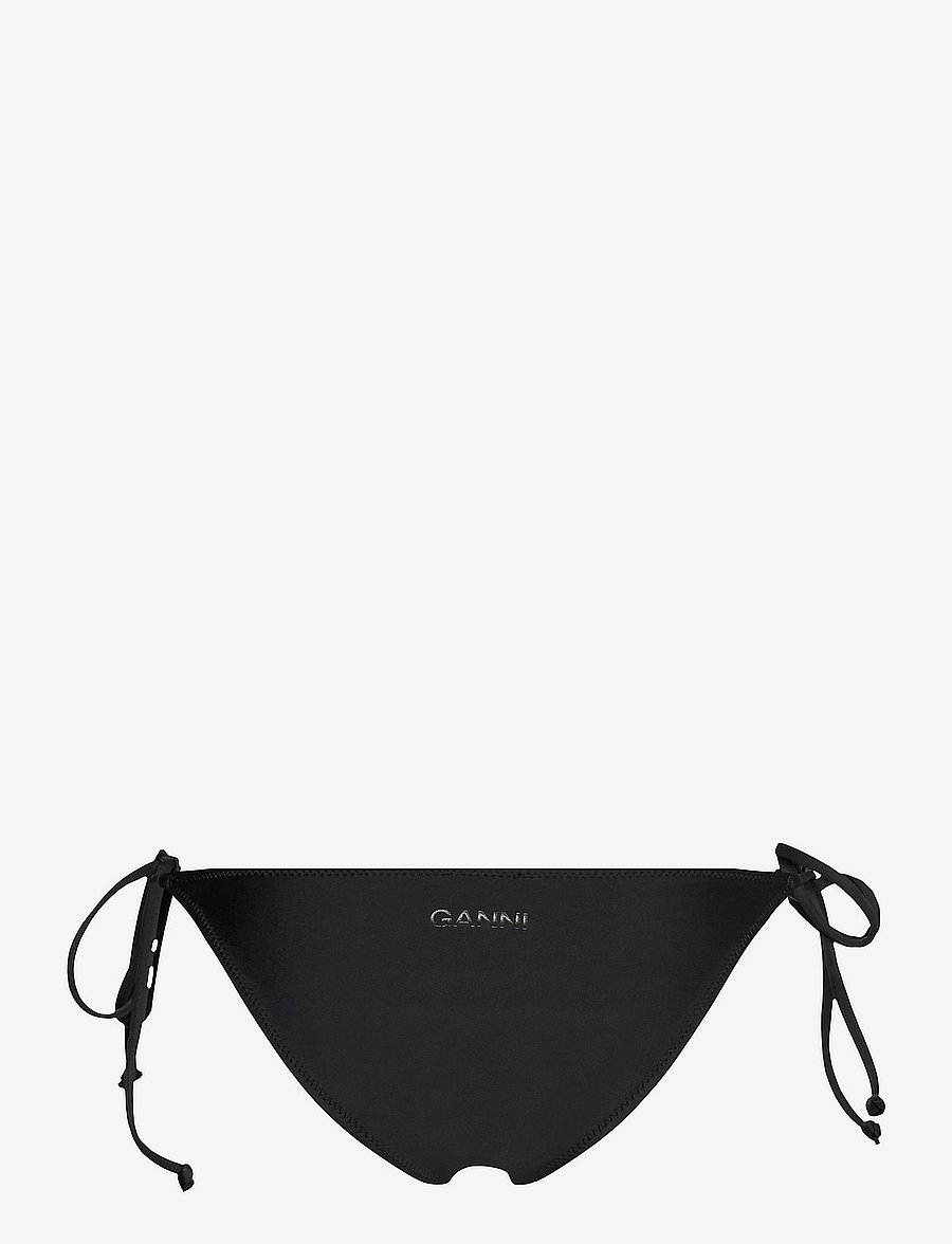 GANNI - Recycled Core Solid String Bikini Briefs - side tie bikinier - black - 1