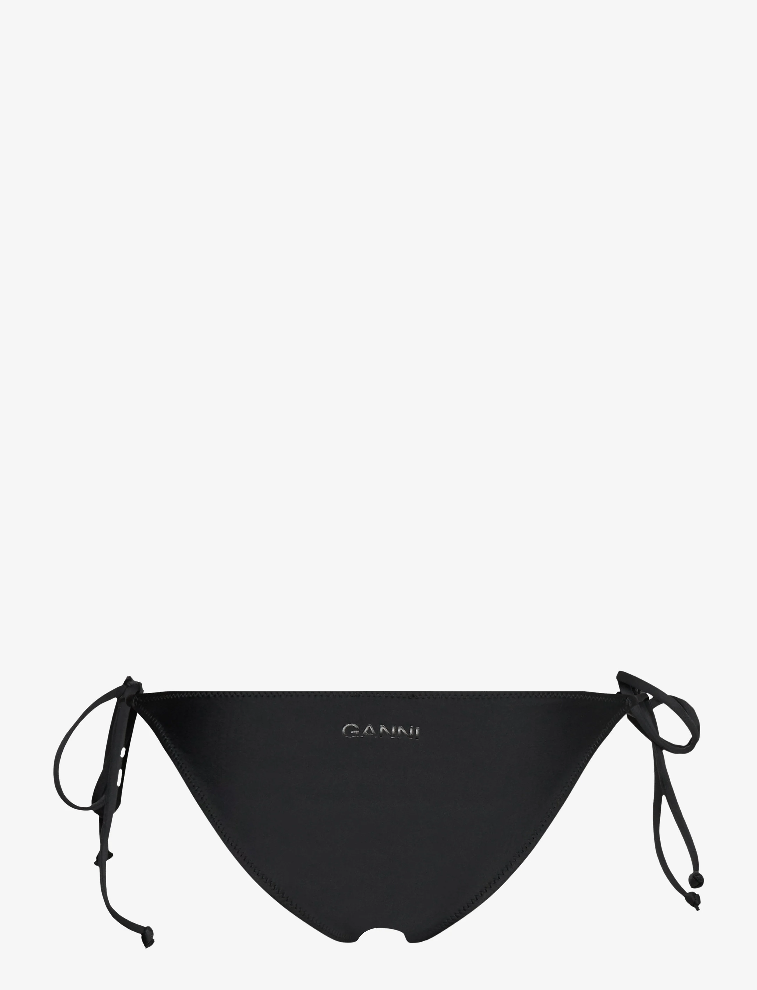 GANNI - Recycled Core Solid String Bikini Briefs - side tie bikinis - black - 1