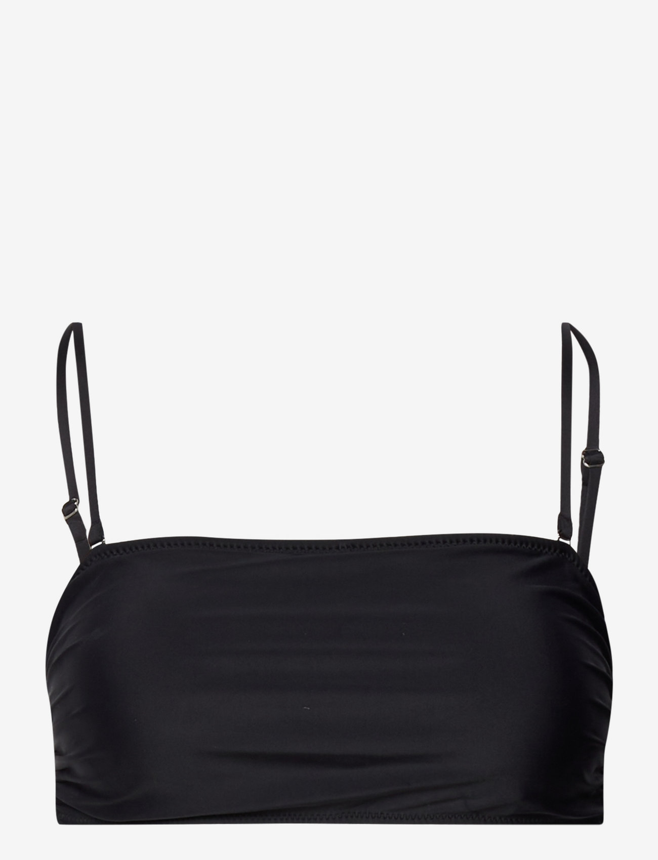 GANNI - Recycled Core Solid Bandeau Bikini Top - bandeau-bikini-oberteile - black - 0