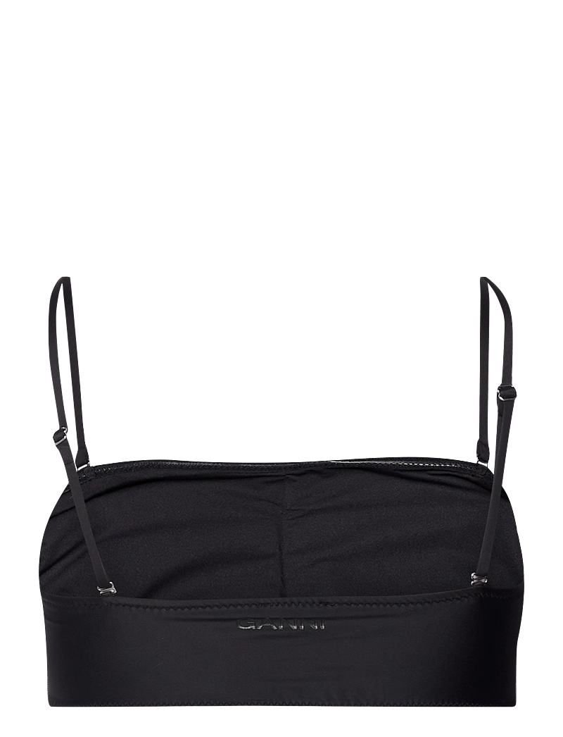 GANNI - Recycled Core Solid Bandeau Bikini Top - bandeau-bikini-oberteile - black - 3