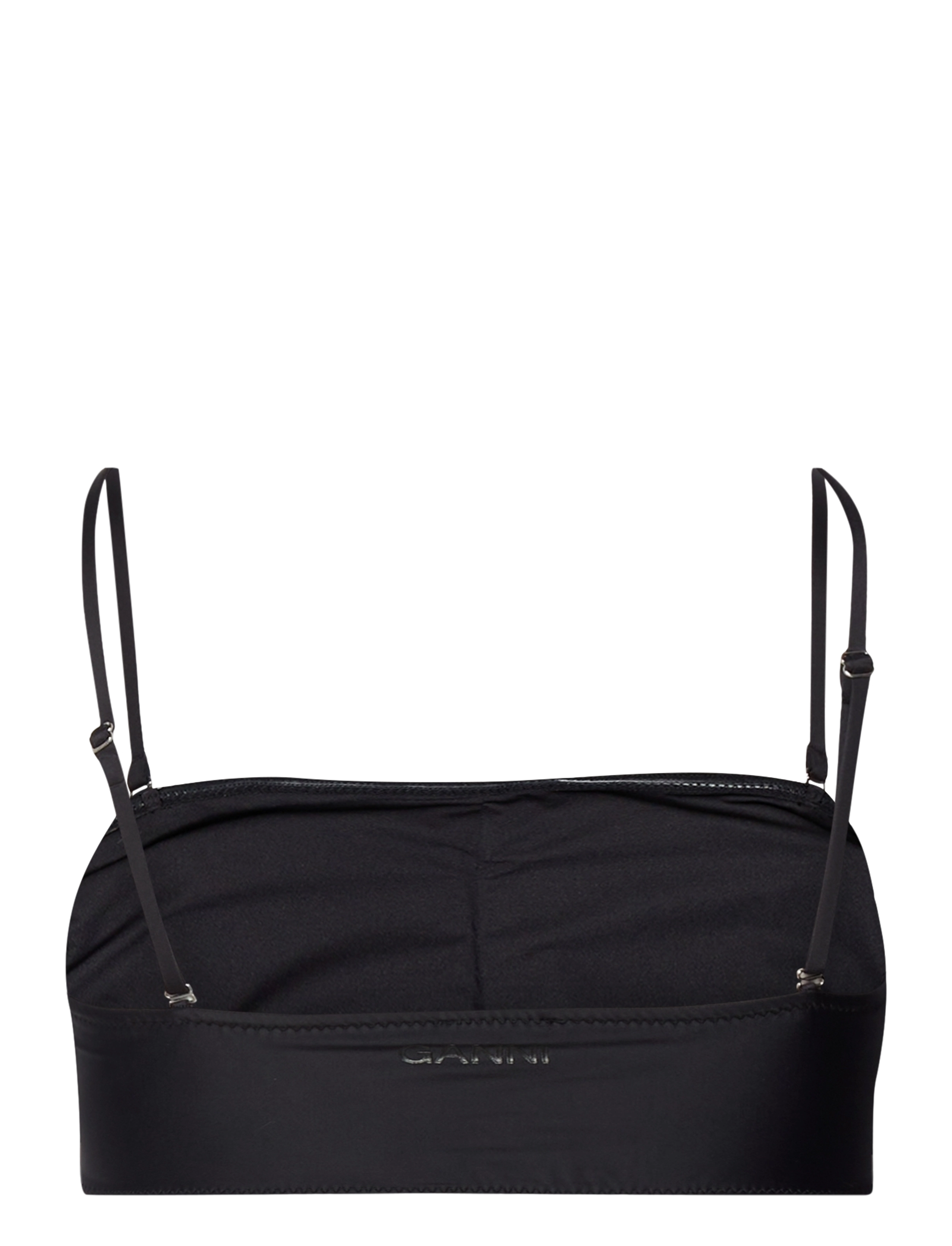 GANNI - Recycled Core Solid Bandeau Bikini Top - paelast bikiinide ülaosad - black - 3