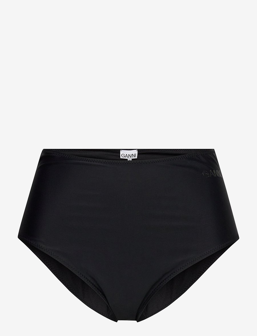 GANNI - Recycled Core Solid Highrise Bikini Briefs - kõrge vöökohaga bikiinid - black - 0