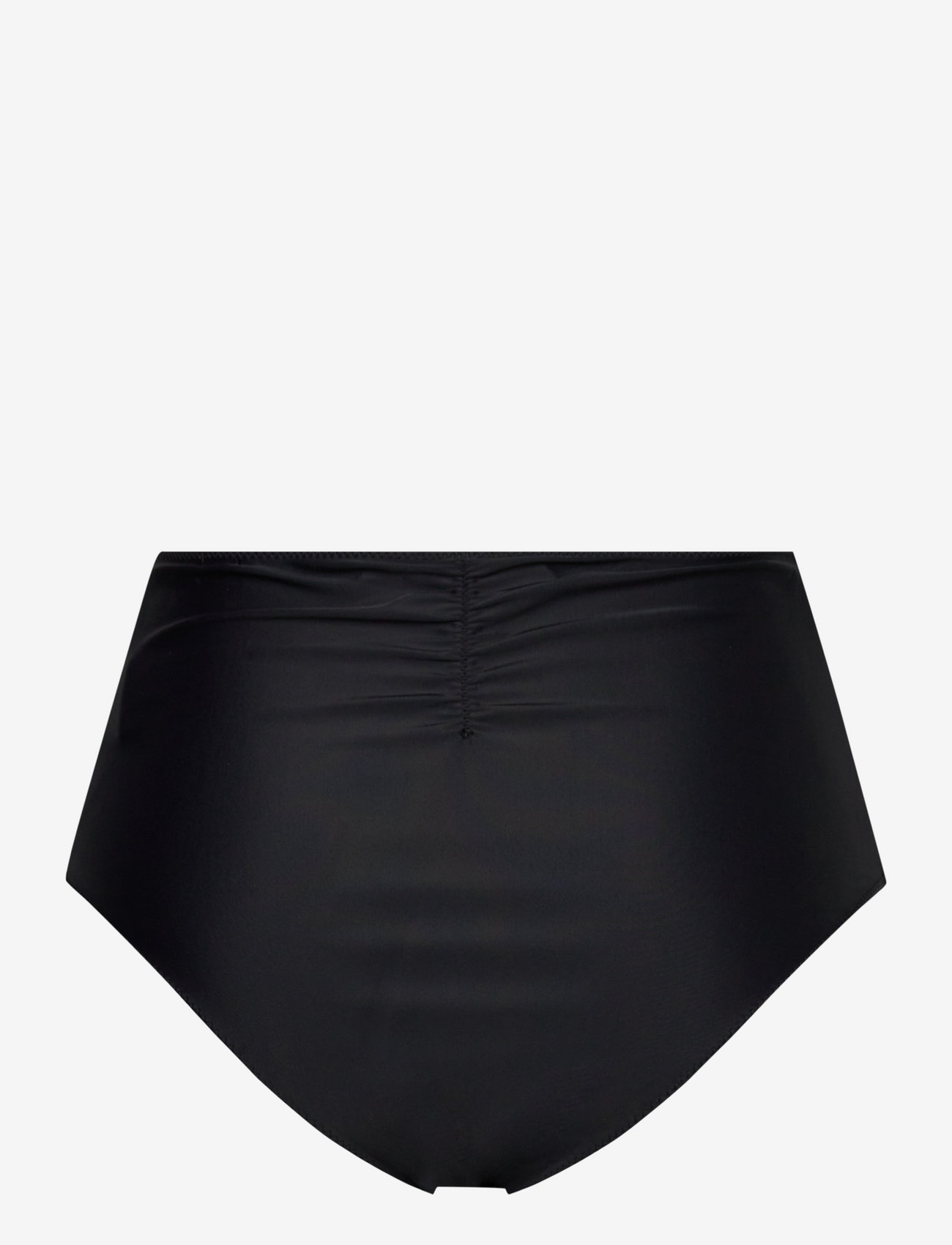 GANNI - Recycled Core Solid Highrise Bikini Briefs - high waist bikini bottoms - black - 1