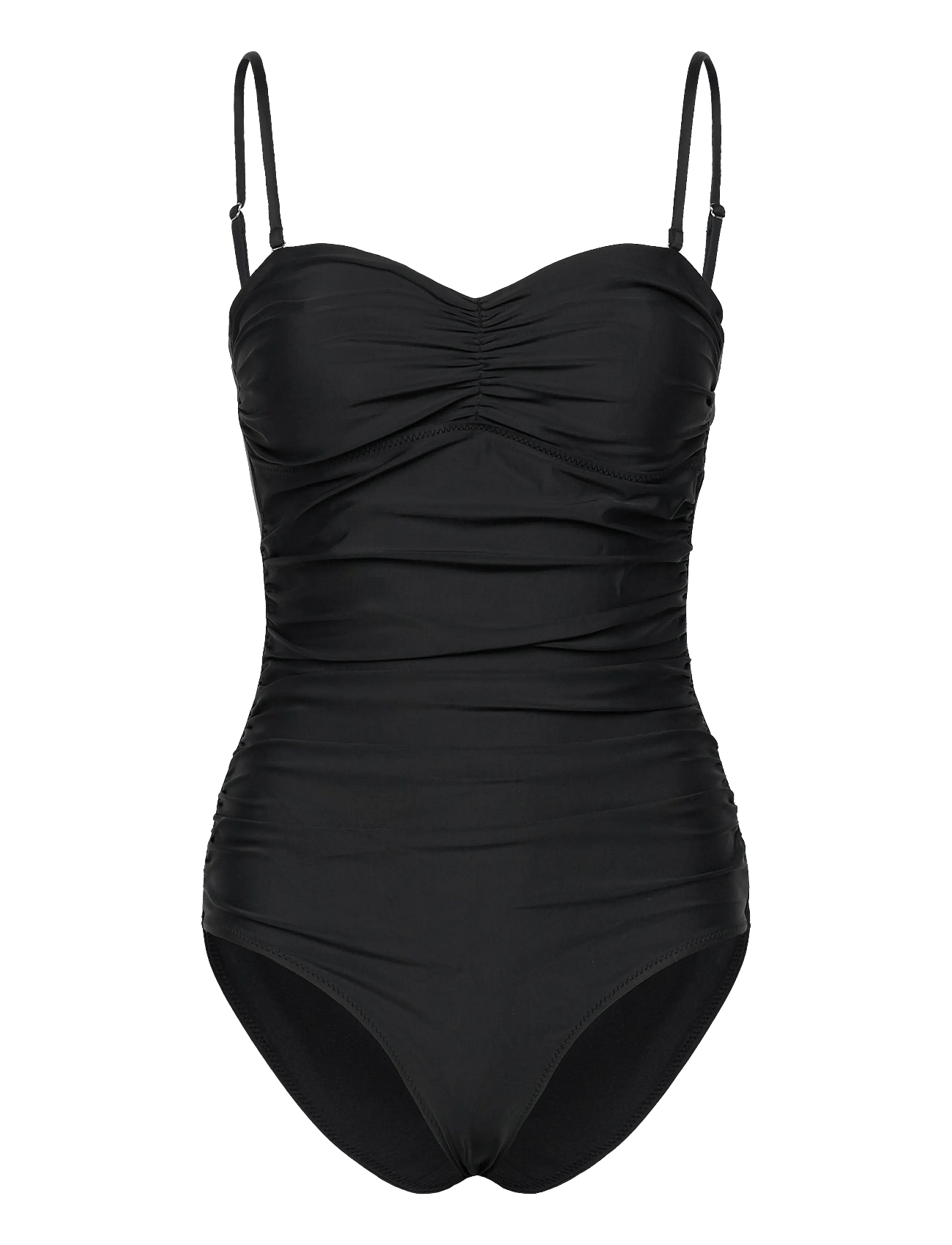 GANNI | Recycled Core Solid Gathered Swimsuit | 36