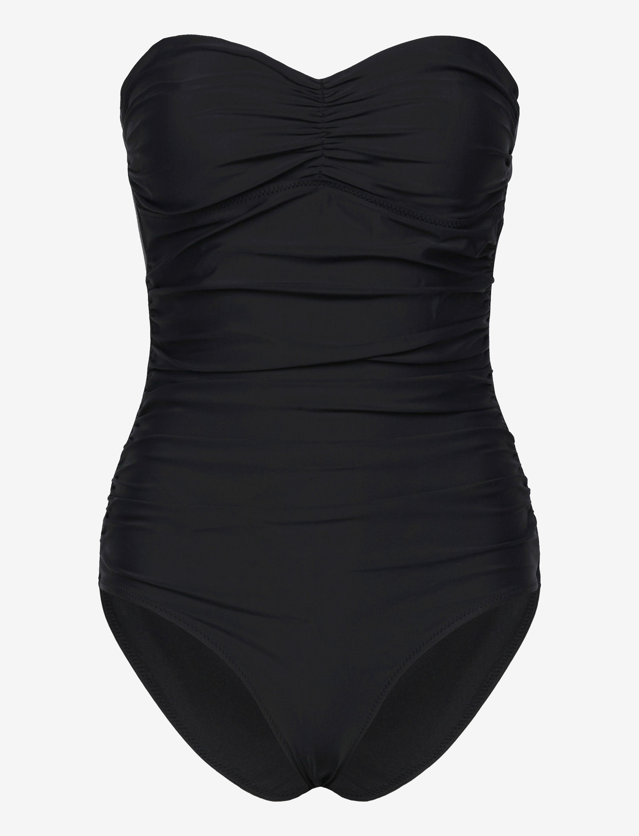 GANNI - Recycled Core Solid Gathered Swimsuit - badedragter - black - 2