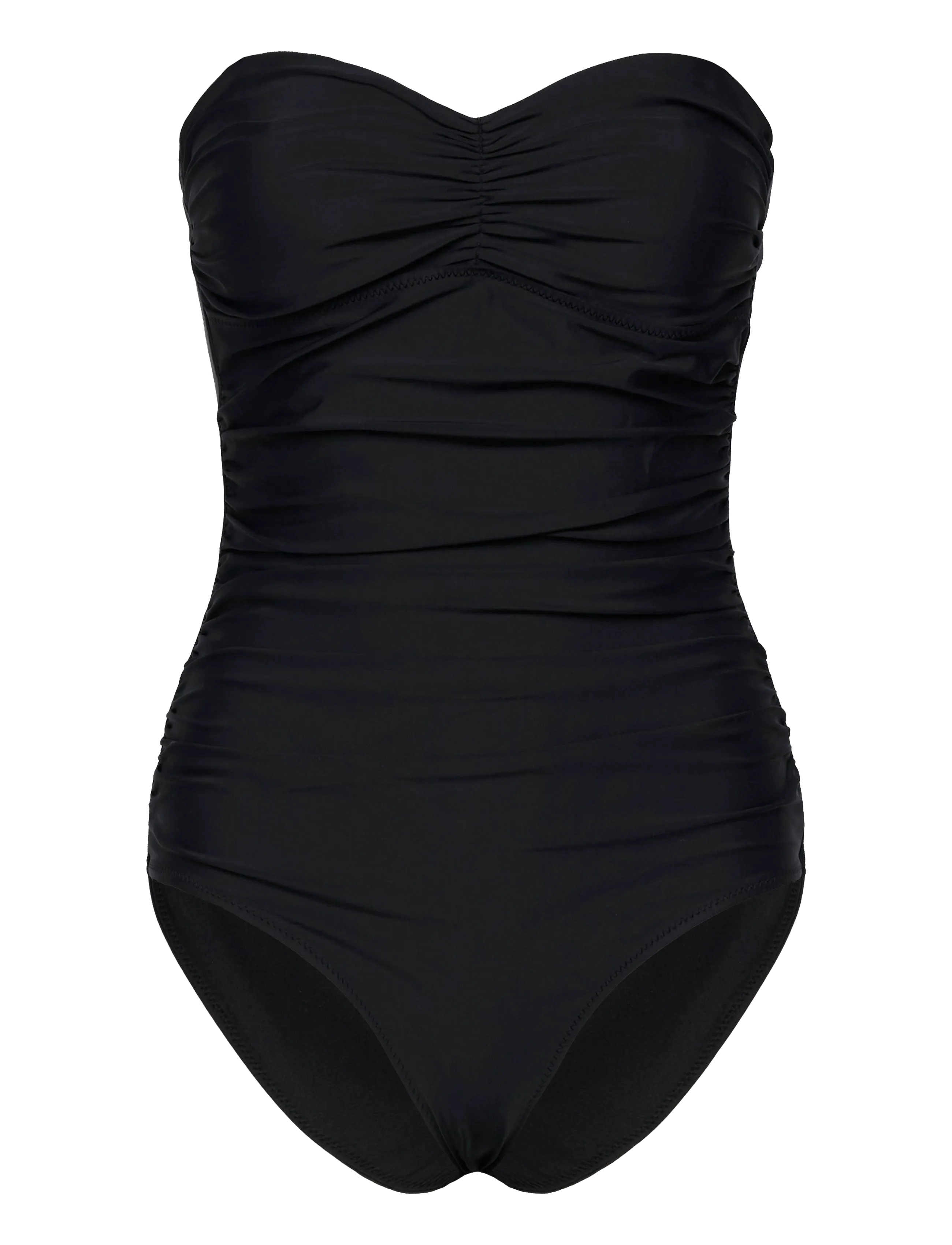 GANNI - Recycled Core Solid Gathered Swimsuit - trikood - black - 2