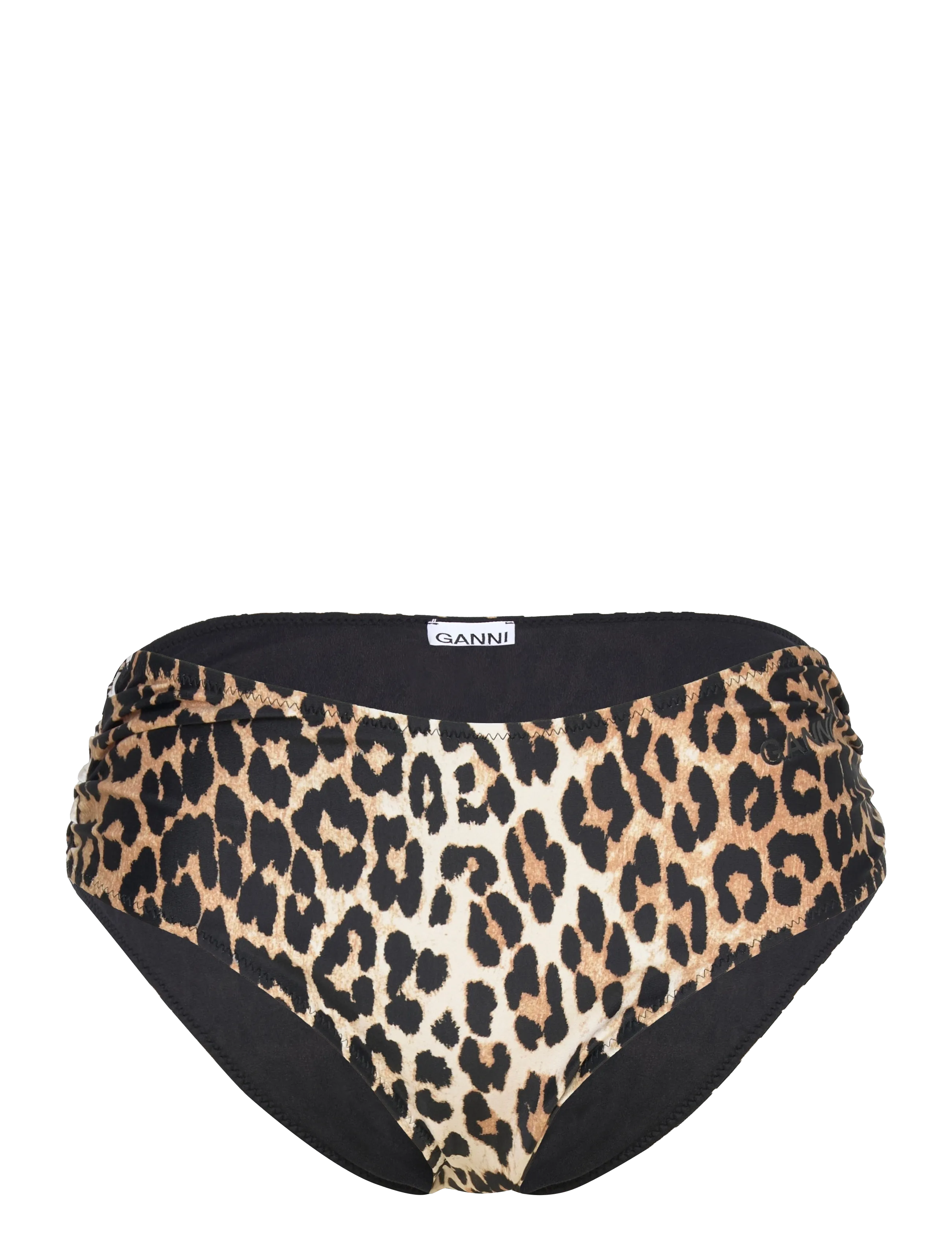 GANNI Recycled Core Printed Midrise Bikini Briefs - Kleidung - LEOPARD / brown