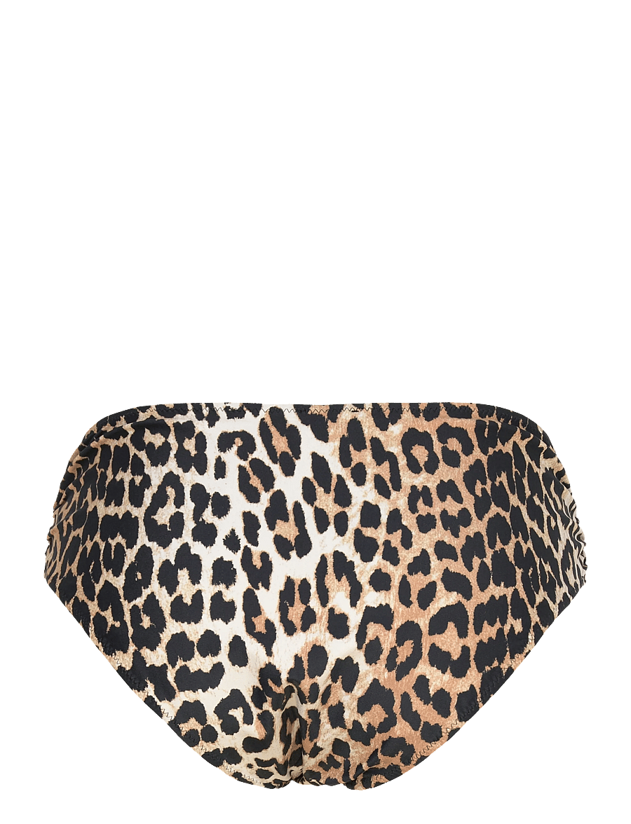 GANNI - Recycled Core Printed Midrise Bikini Briefs - bikinibriefs - leopard - 1