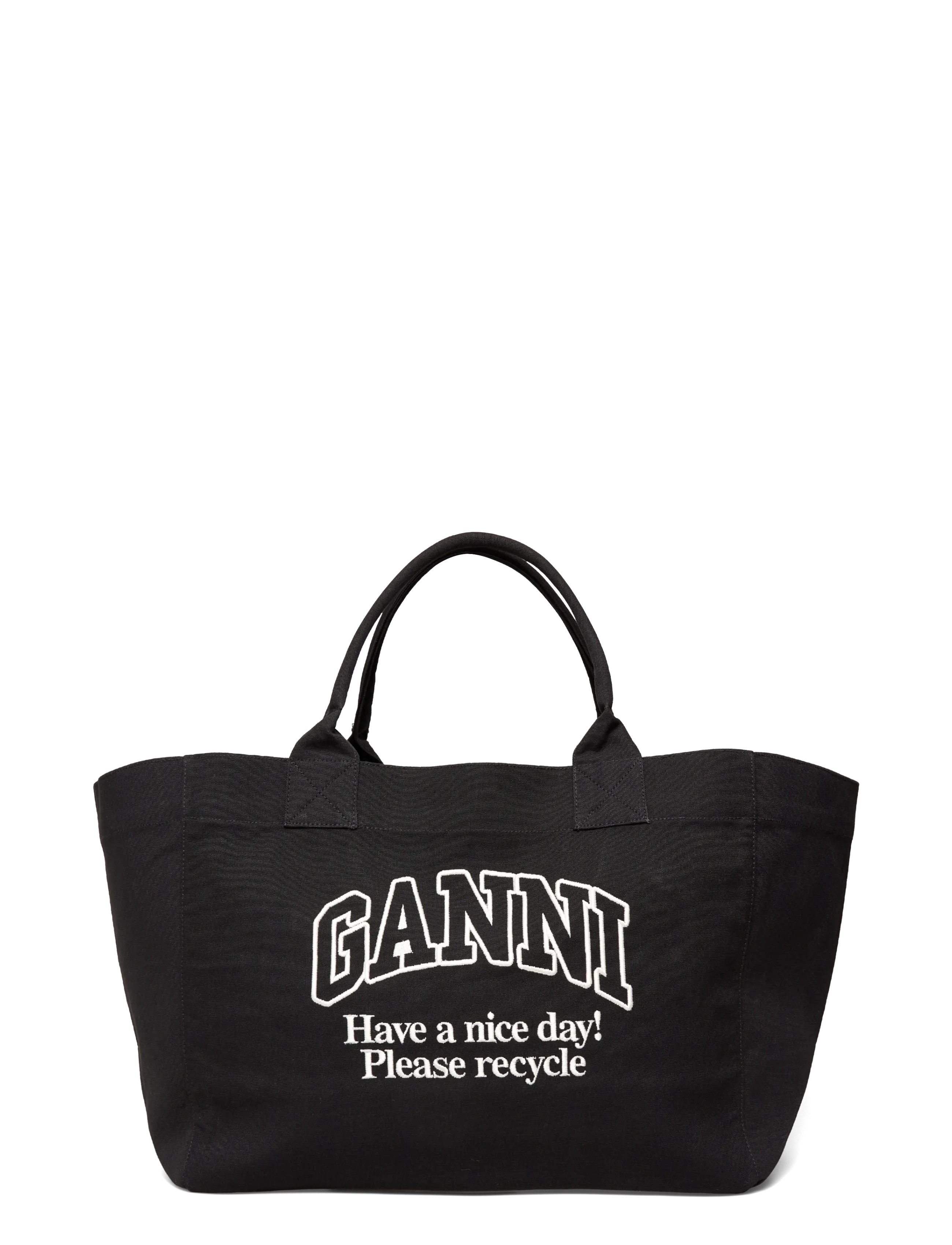 GANNI XXL Canvas Tote Bag - Taschen - PHANTOM / black