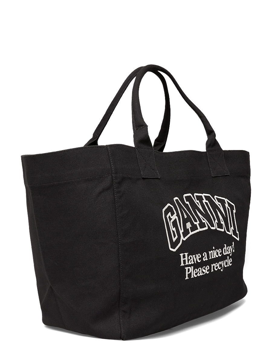 GANNI - XXL Canvas Tote Bag - kandekotid - phantom - 2