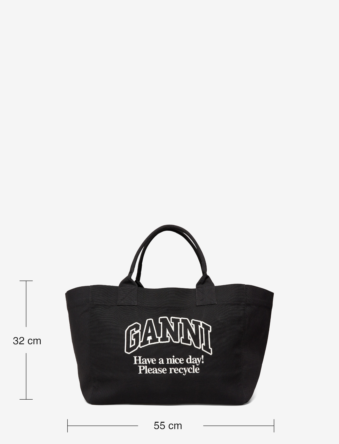 GANNI - XXL Canvas Toe Bag - tote bags - phantom - 3