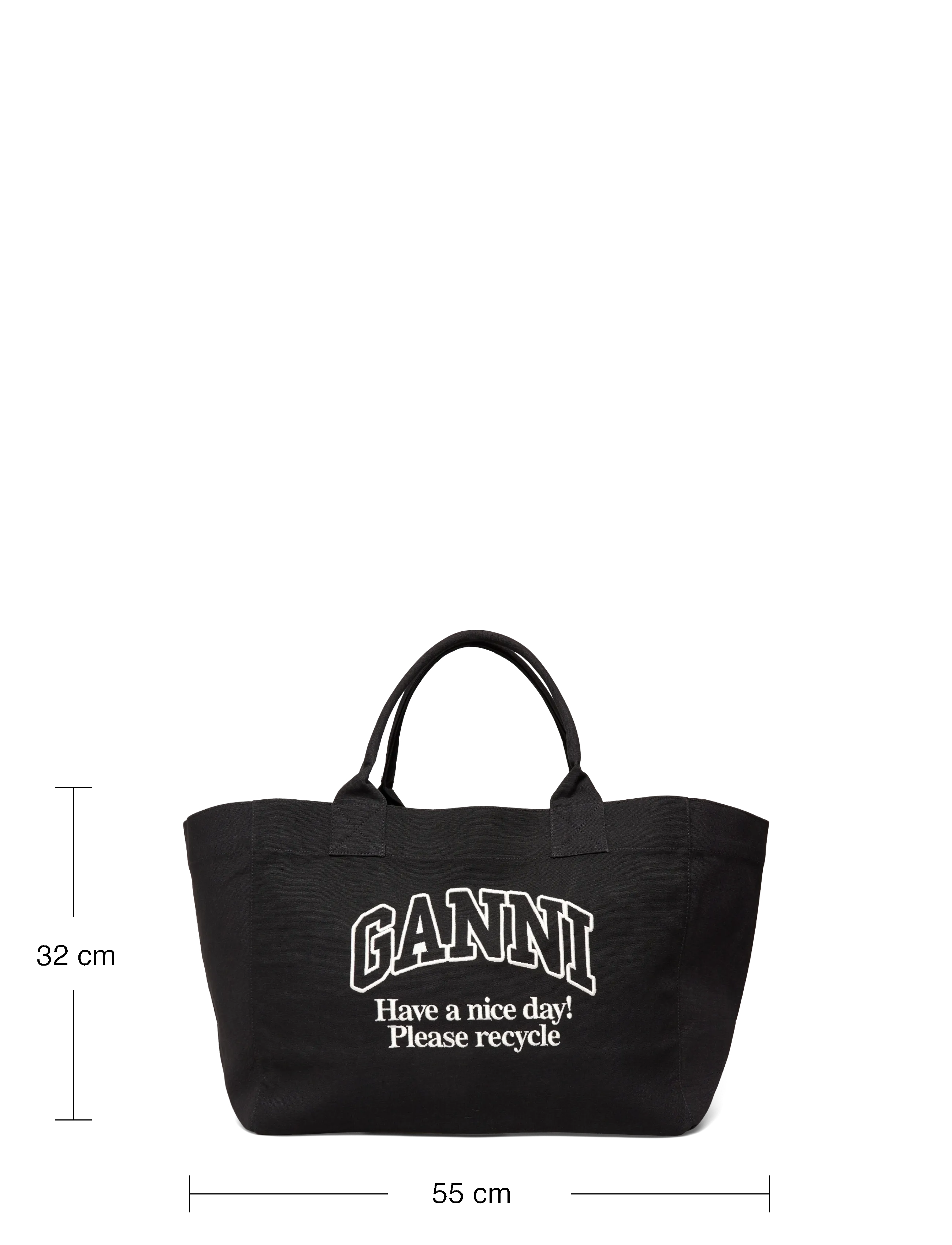 GANNI - XXL Canvas Tote Bag - tote bags - phantom - 3