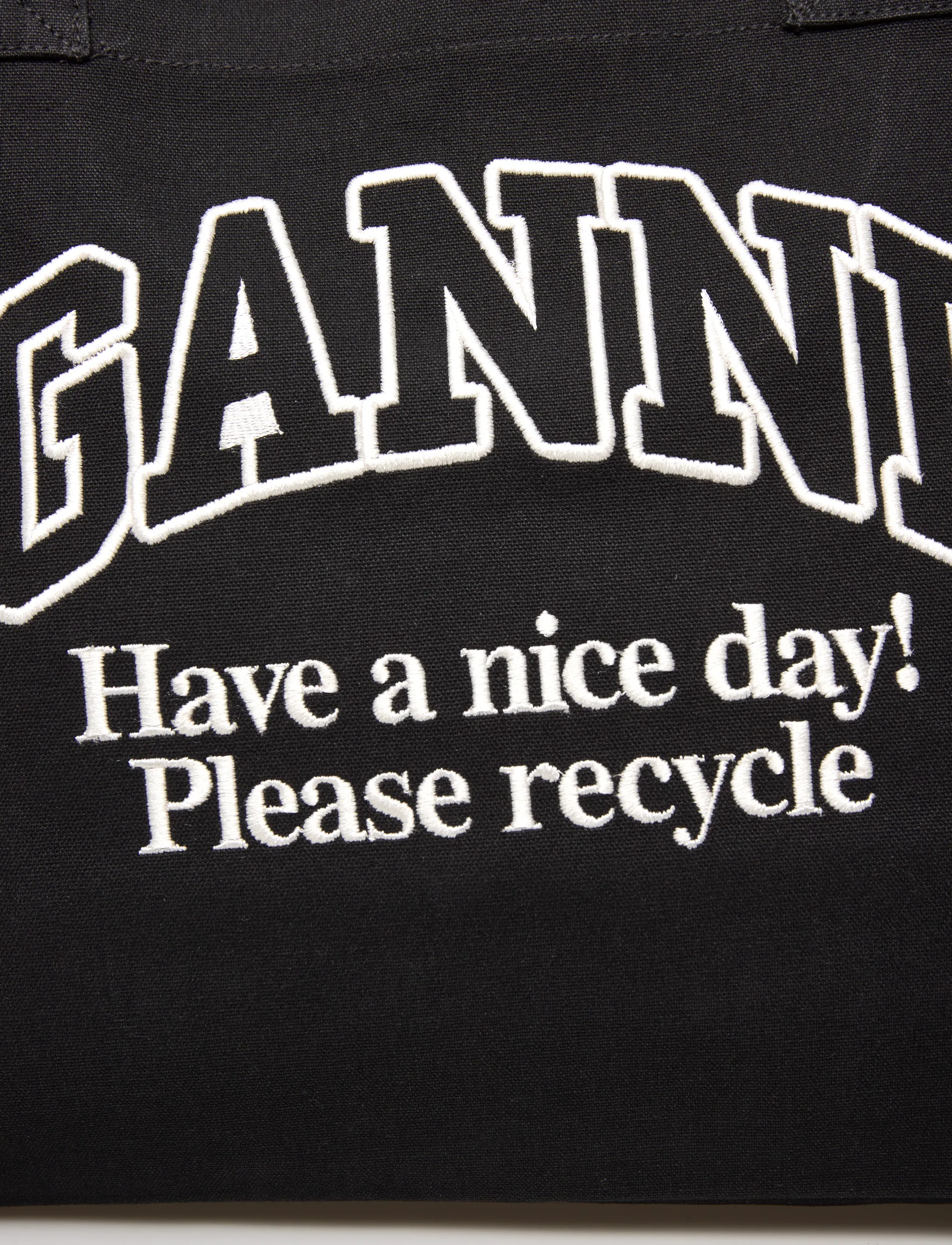 GANNI - XXL Canvas Tote Bag - tote bags - phantom - 4