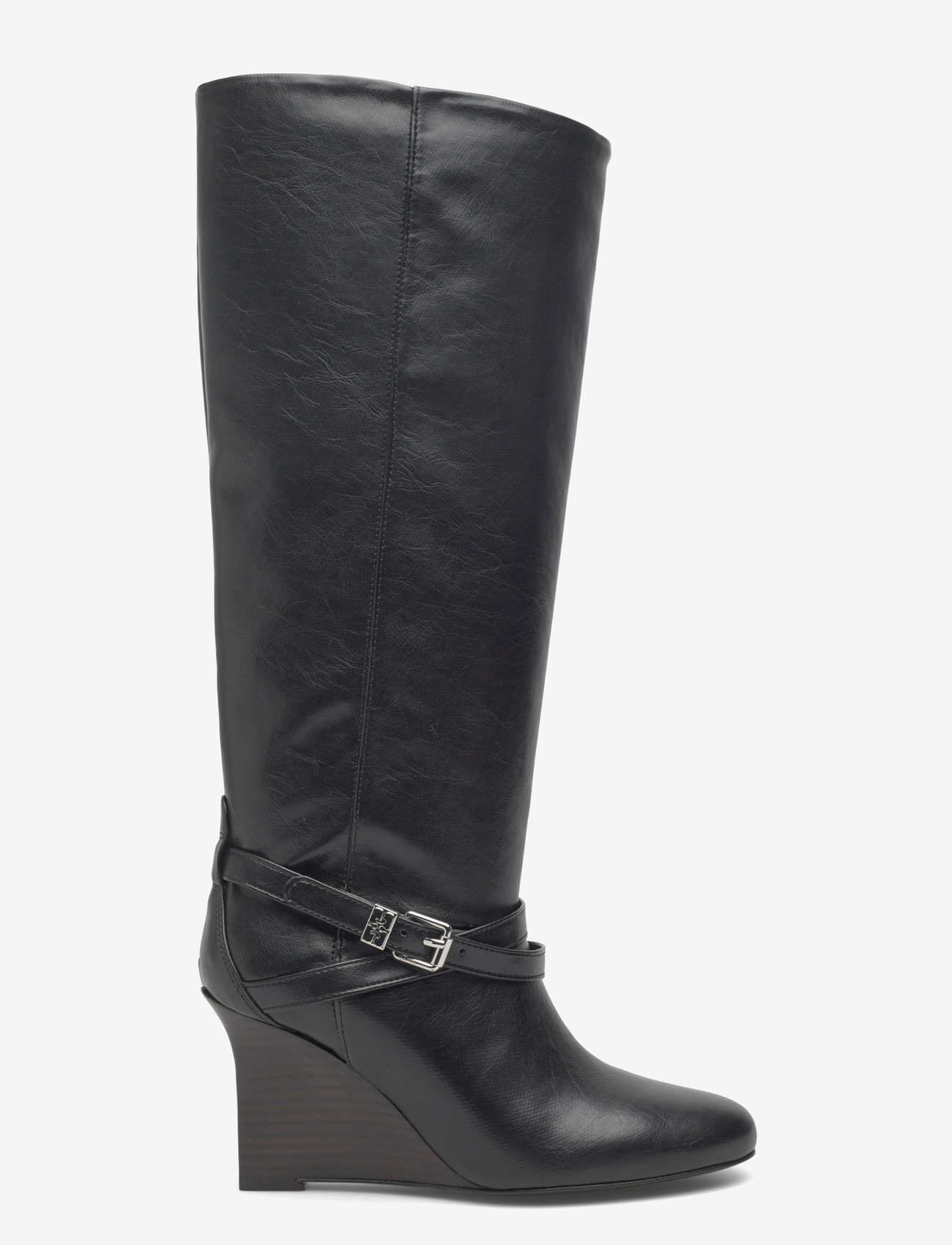 GANNI - Kat Slim Slouchy Boot Crinkle Oleatex - langskaftede støvler - black - 2