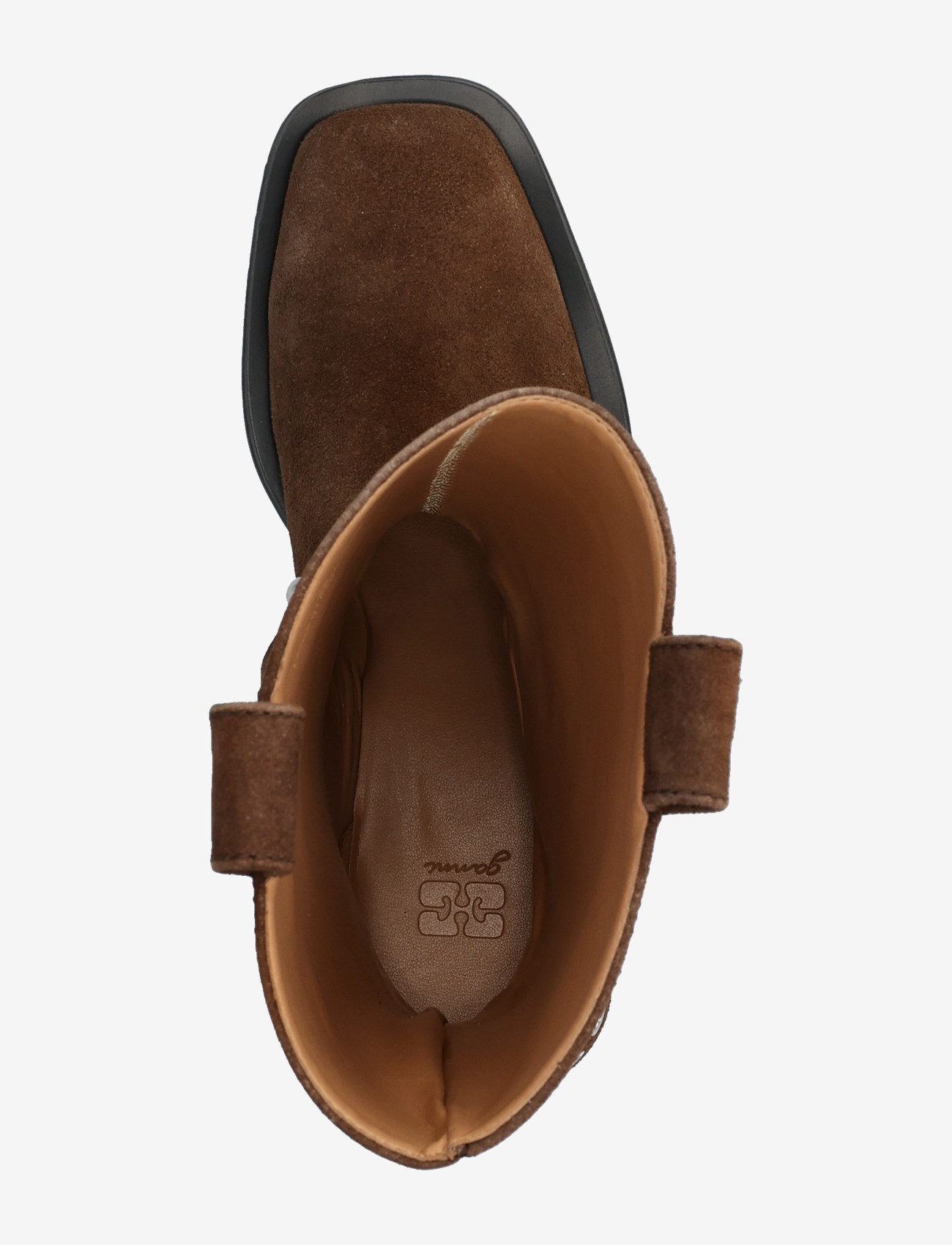 GANNI - Mid Shaft Biker Boot Recycled Suede Pelinova - kowbojki - chicory coffee - 3