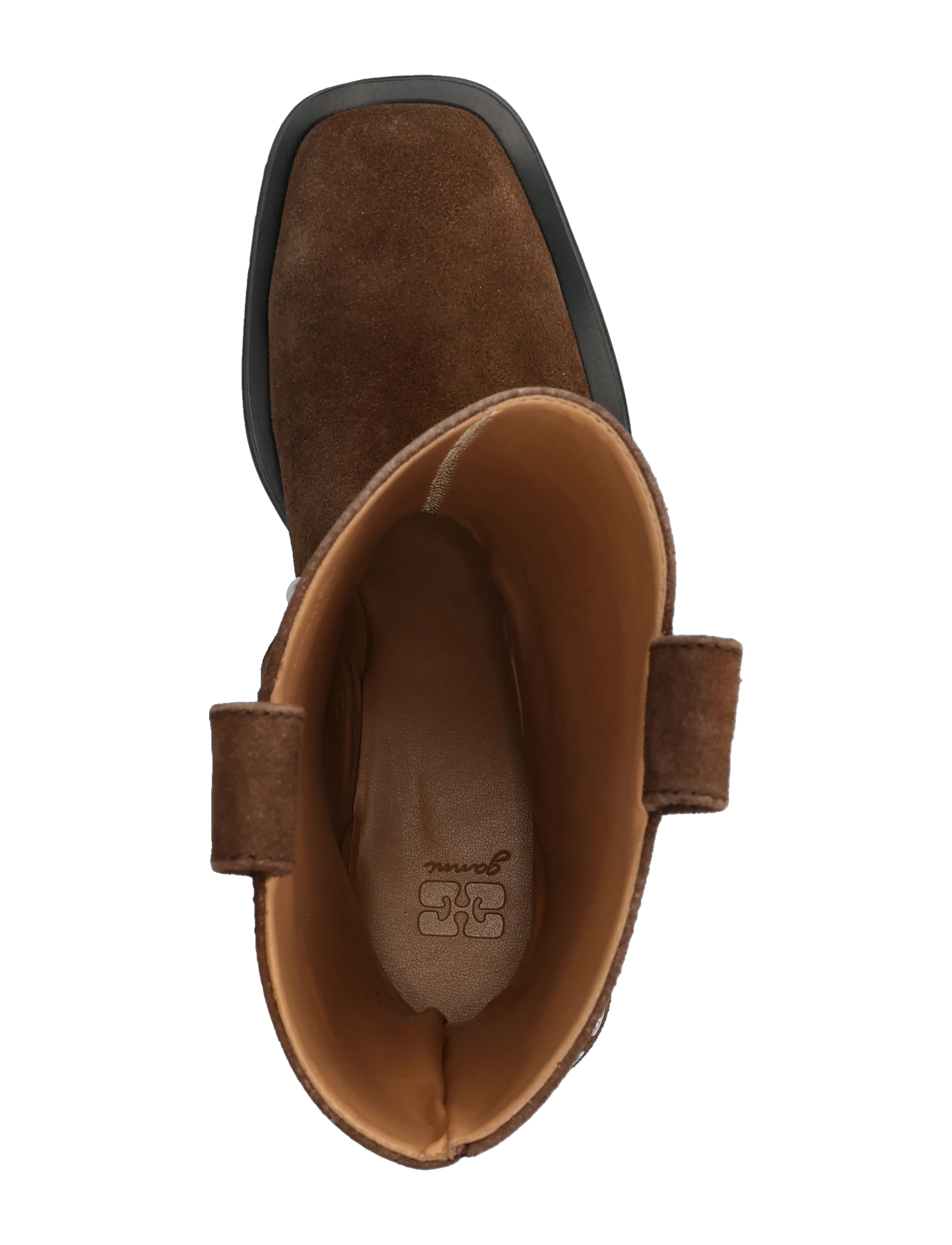 GANNI - Mid Shaft Biker Boot Recycled Suede Pelinova - cowboystøvler - chicory coffee - 3