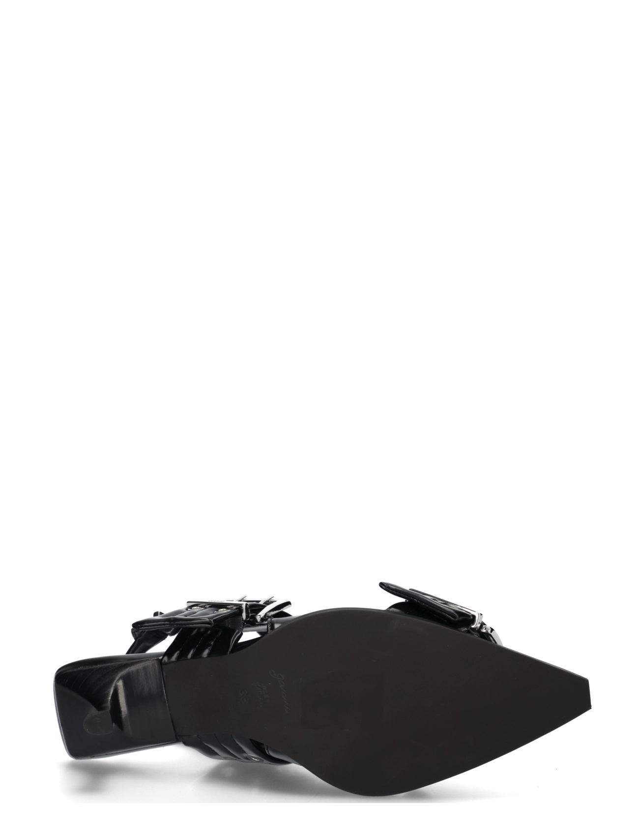GANNI - Feminine Buckle Kitten Heel Box Oleatex - black - 4