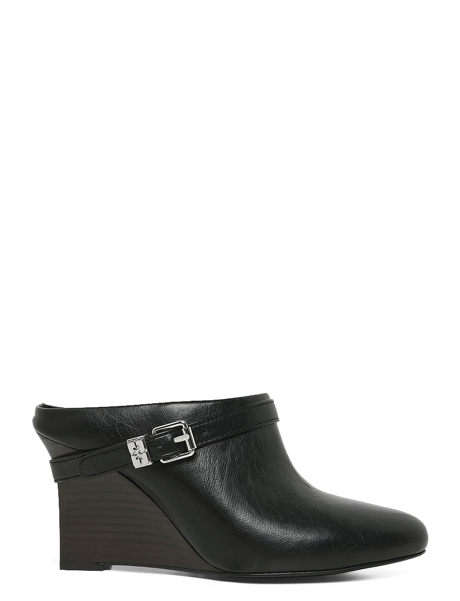 GANNI - Kat Slim Mule Crinkle Oleatex - black - 2
