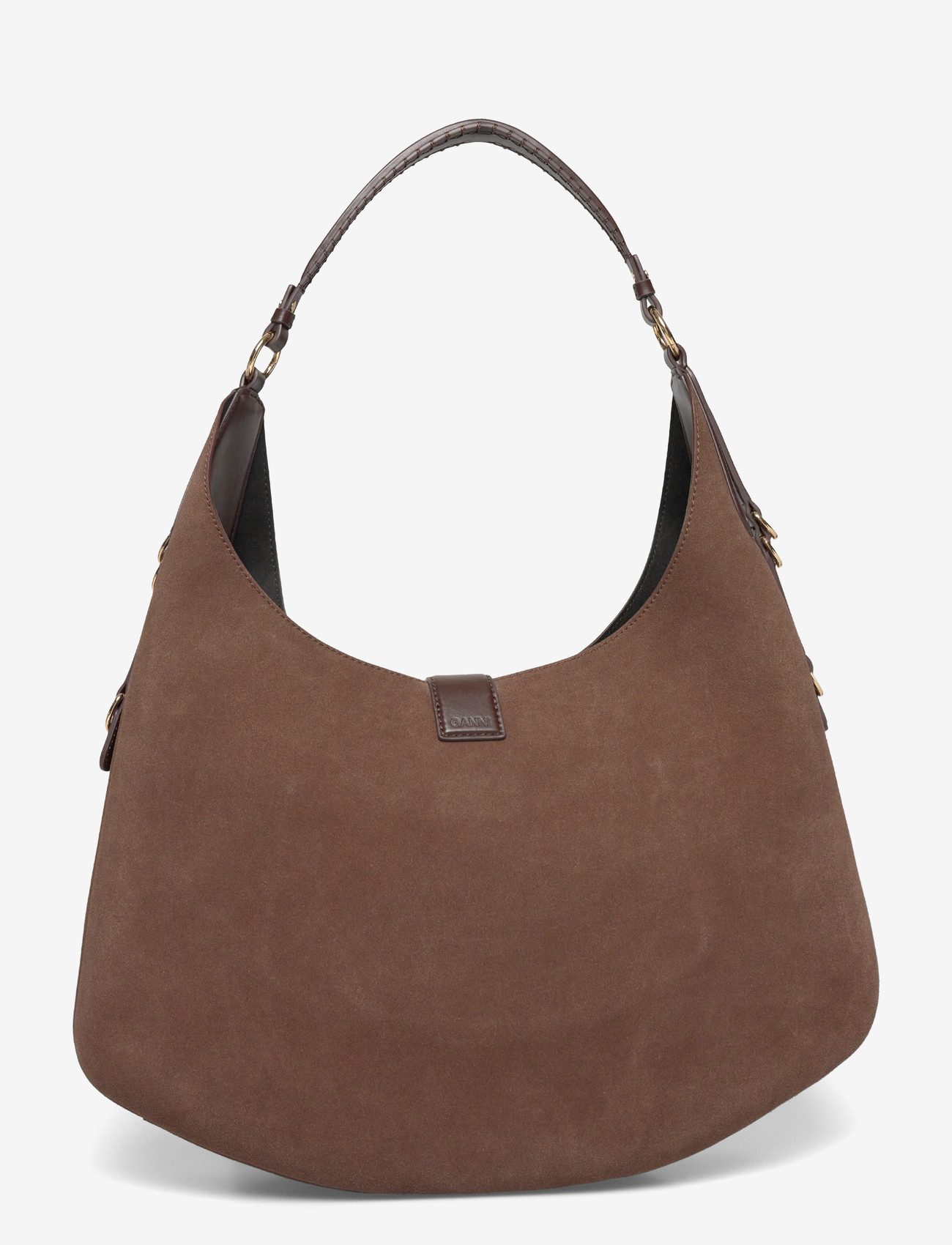 GANNI - Kat Large Suede - skuldertasker - chicory coffee - 1