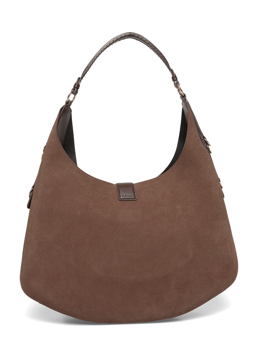 GANNI - Kat Large Suede - schultertaschen - chicory coffee - 1
