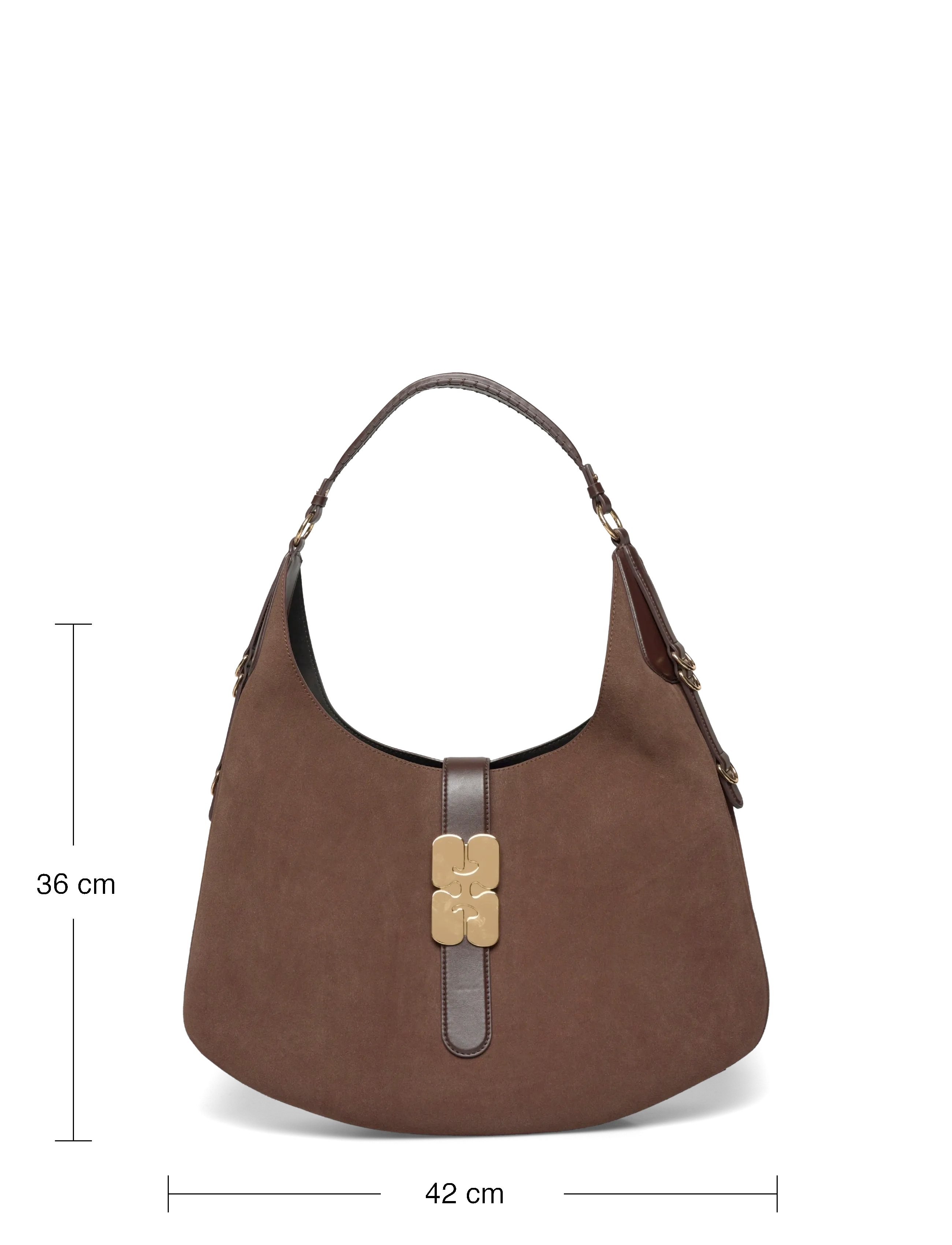 GANNI - Kat Large Suede - schultertaschen - chicory coffee - 3
