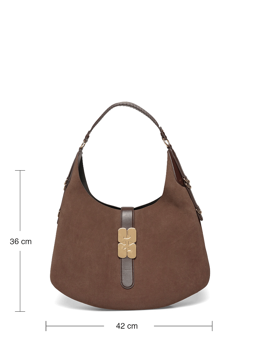 GANNI - Kat Large Suede - schultertaschen - chicory coffee - 3