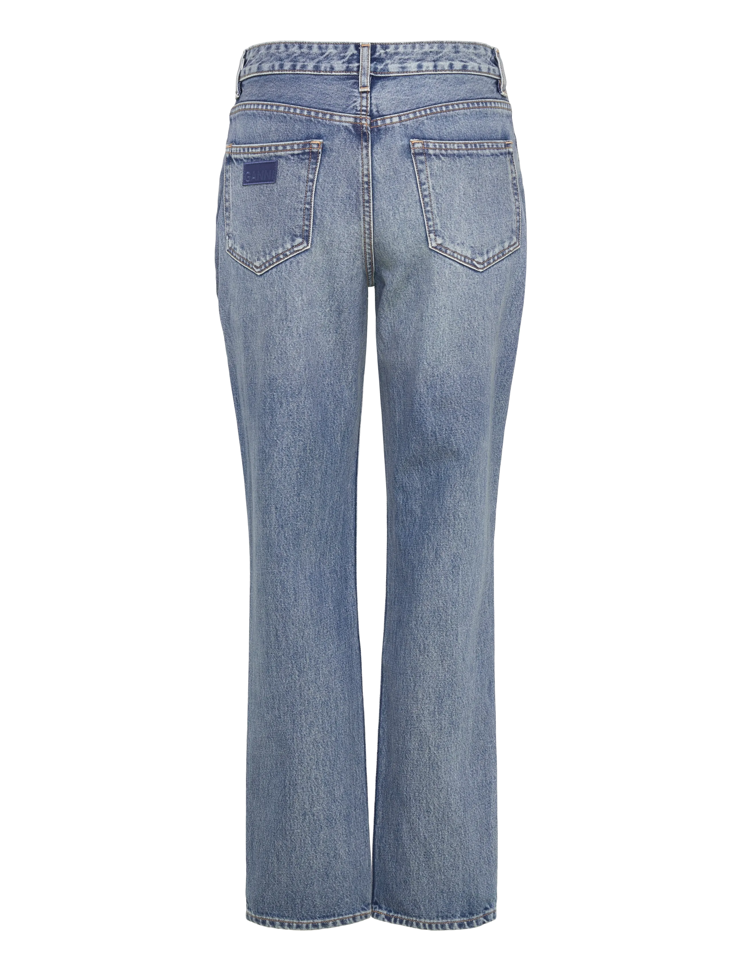 GANNI - SWIGY HIGH WAIST SLIM JEANS - slim fit džinsi - mid blue vintage - 2