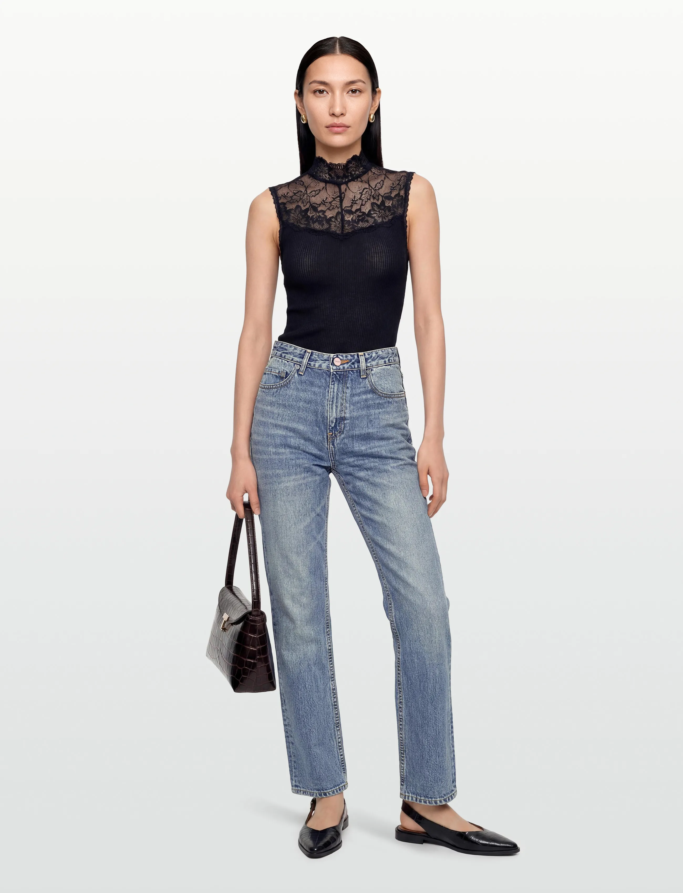 GANNI Swigy High Waist Slim Jeans, 27W/32L, Blue, Jeans > Smalle, Dame