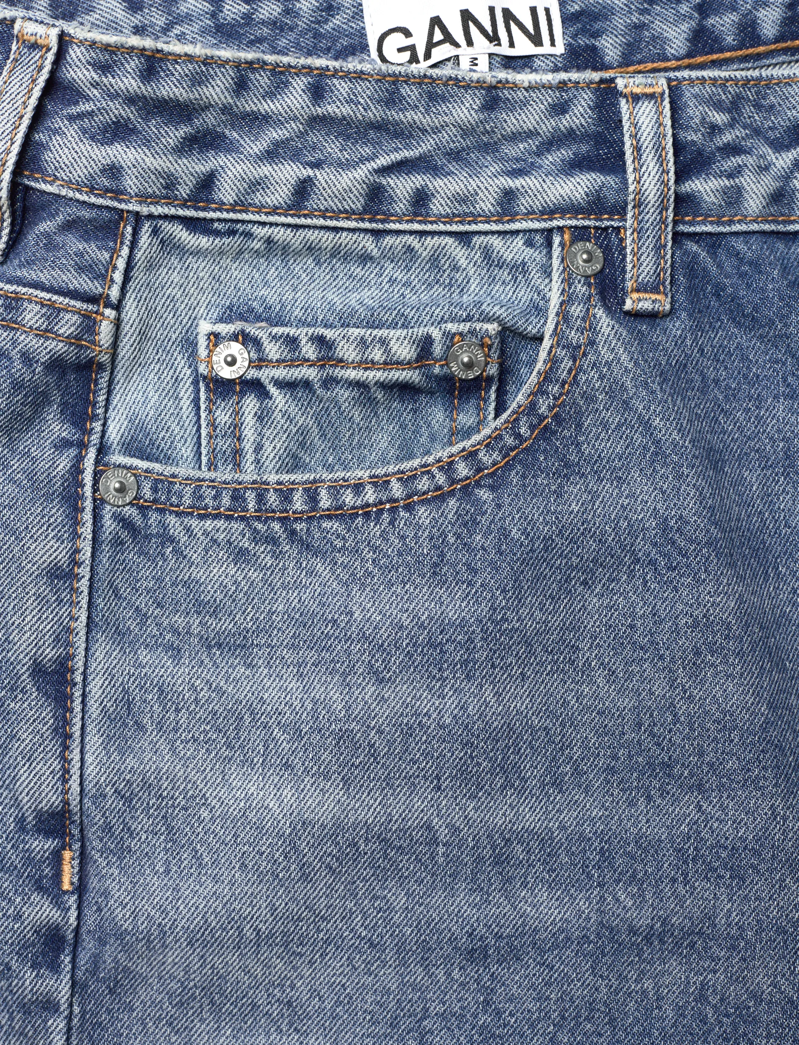 GANNI - SWIGY HIGH WAIST SLIM JEANS - slim jeans - mid blue vintage - 2