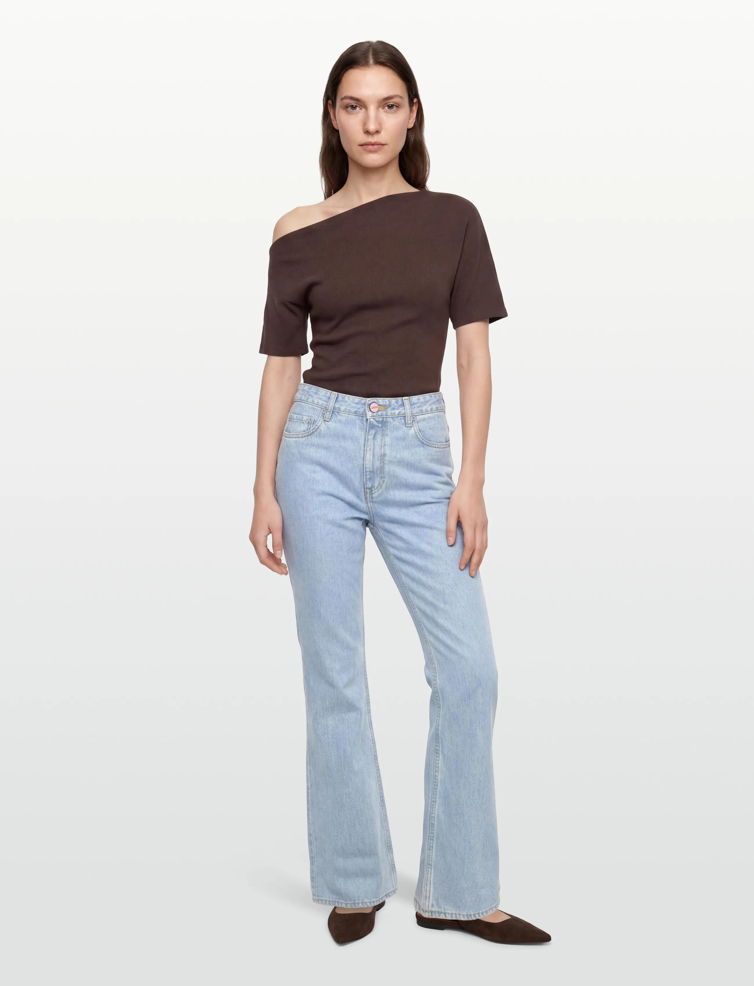 GANNI BETZY SLIM BOOTCUT JEANS - Bootcut-farkut - LIGHT BLUE STONE / blue