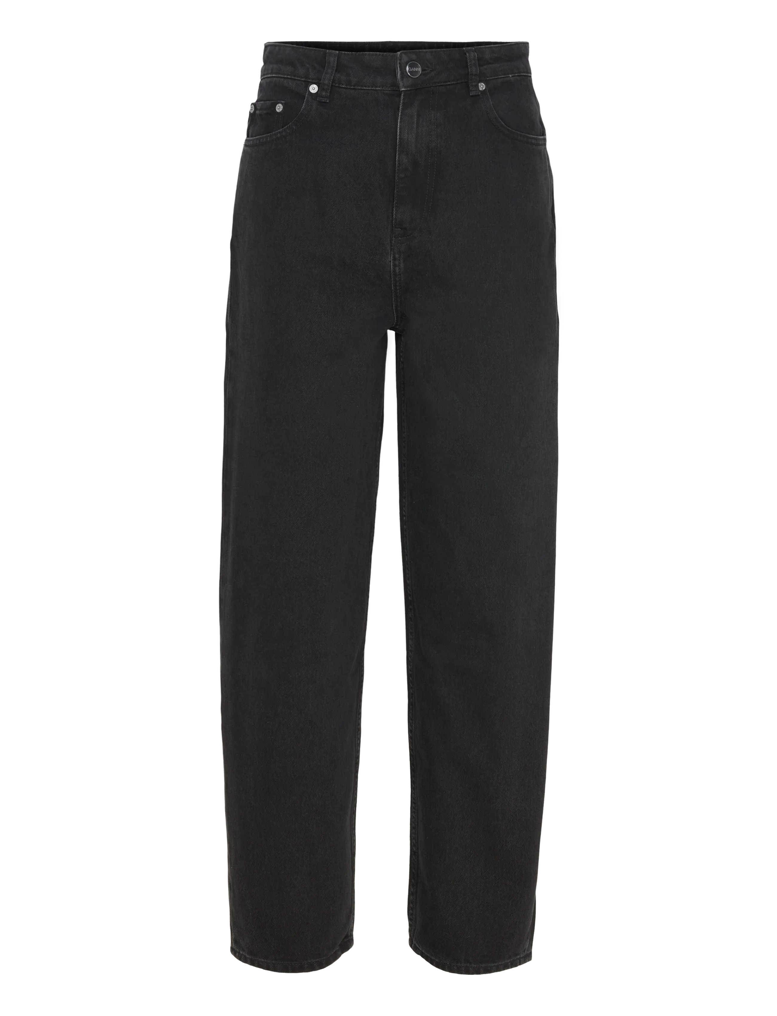 GANNI RIGID DENIM STARY - GANNI - WASHED BLACK/BLACK / black