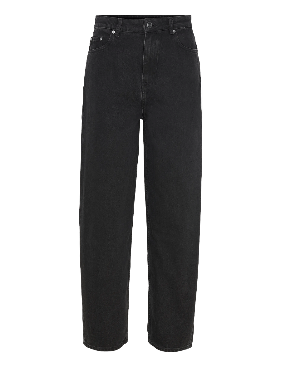 GANNI - RIGID DENIM STARY - barrel jeans - washed black/black - 1