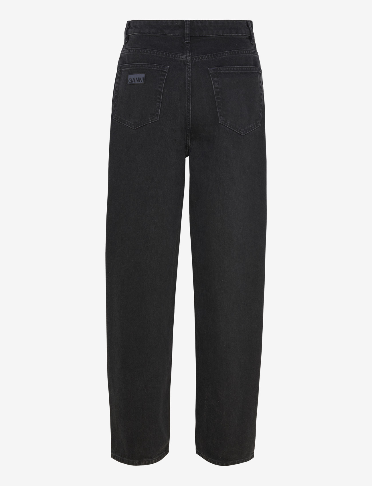 GANNI - RIGID DENIM STARY - barrel jeans - washed black/black - 1
